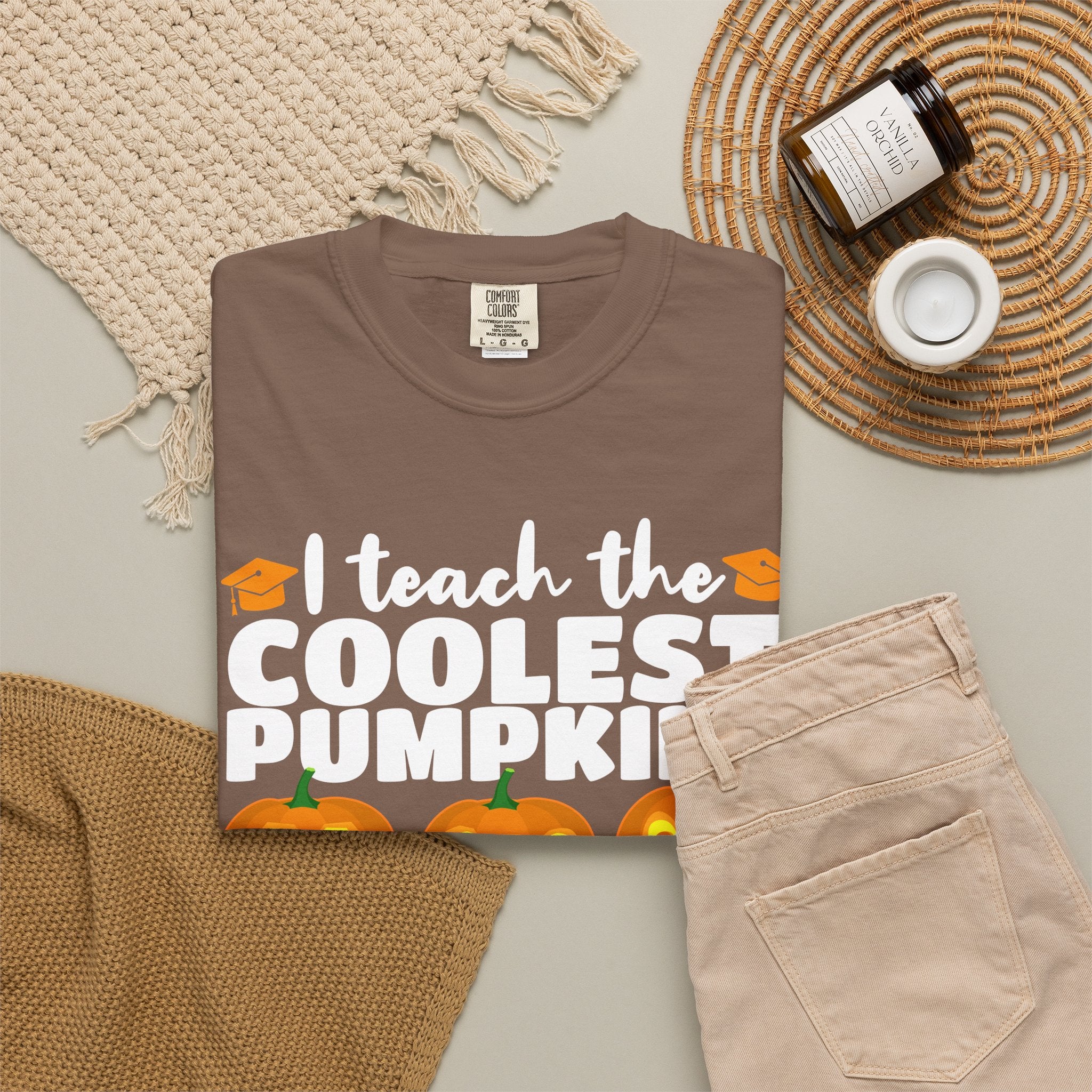 Teacher Halloween T-Shirt — "I Teach the Coolest Pumpkins in the Patch"