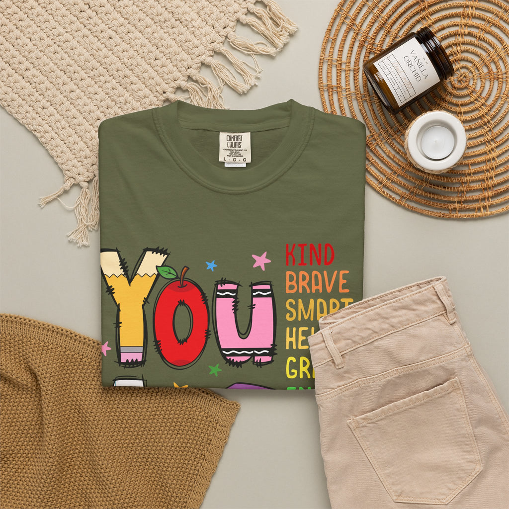 You Are Inspirational Graphic Tee — Kind, Brave, Smart Positive Message T-Shirt