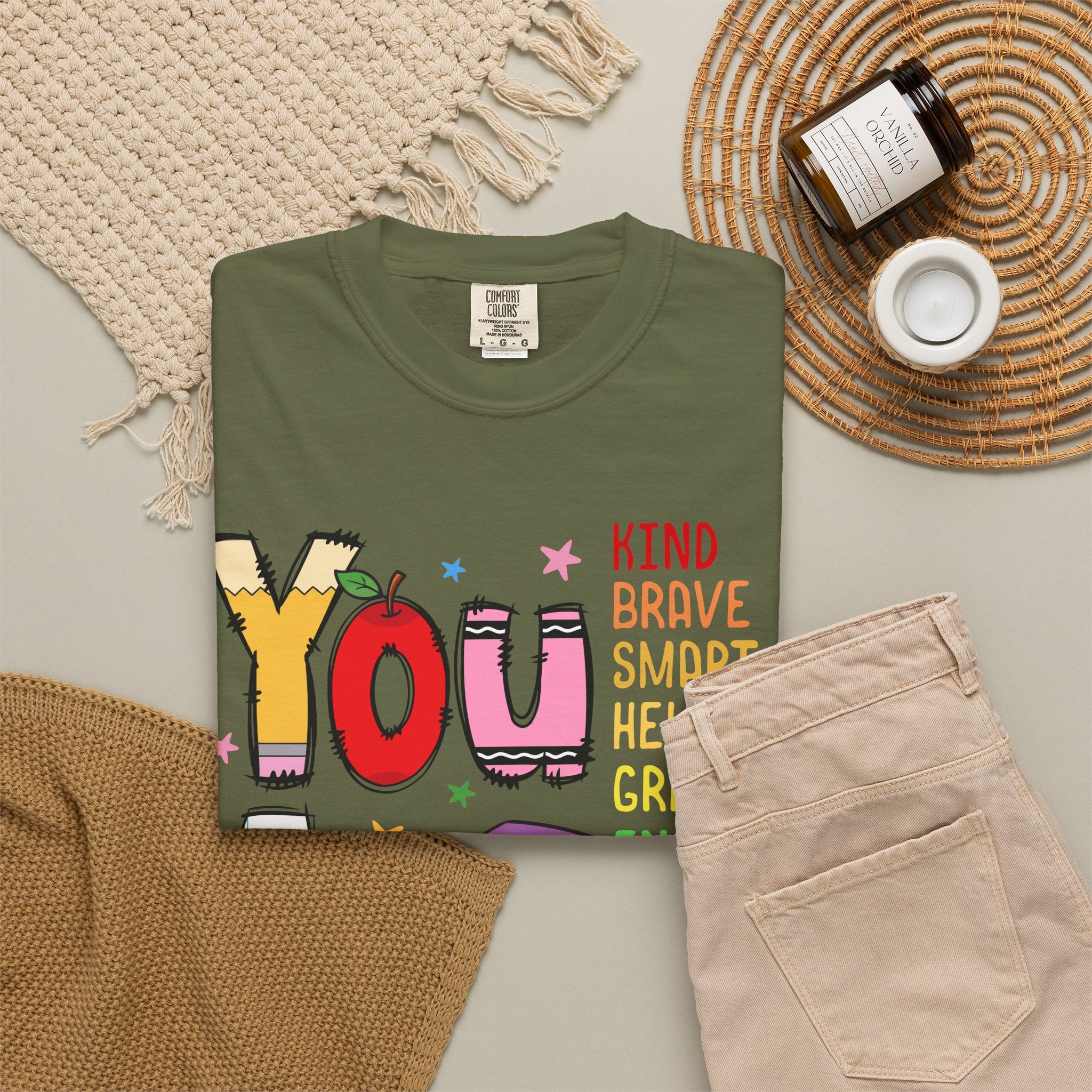 You Are Inspirational Graphic Tee — Kind, Brave, Smart Positive Message T-Shirt