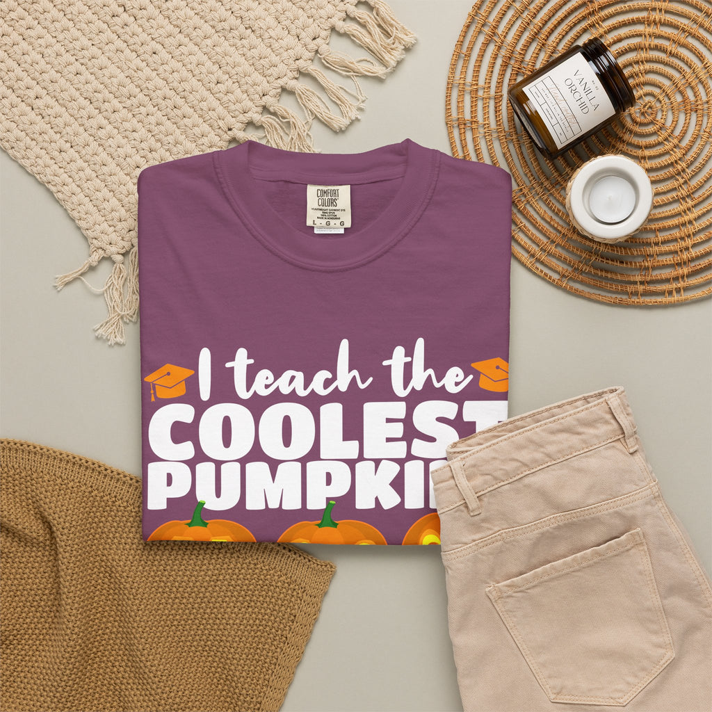 Teacher Halloween T-Shirt — "I Teach the Coolest Pumpkins in the Patch"