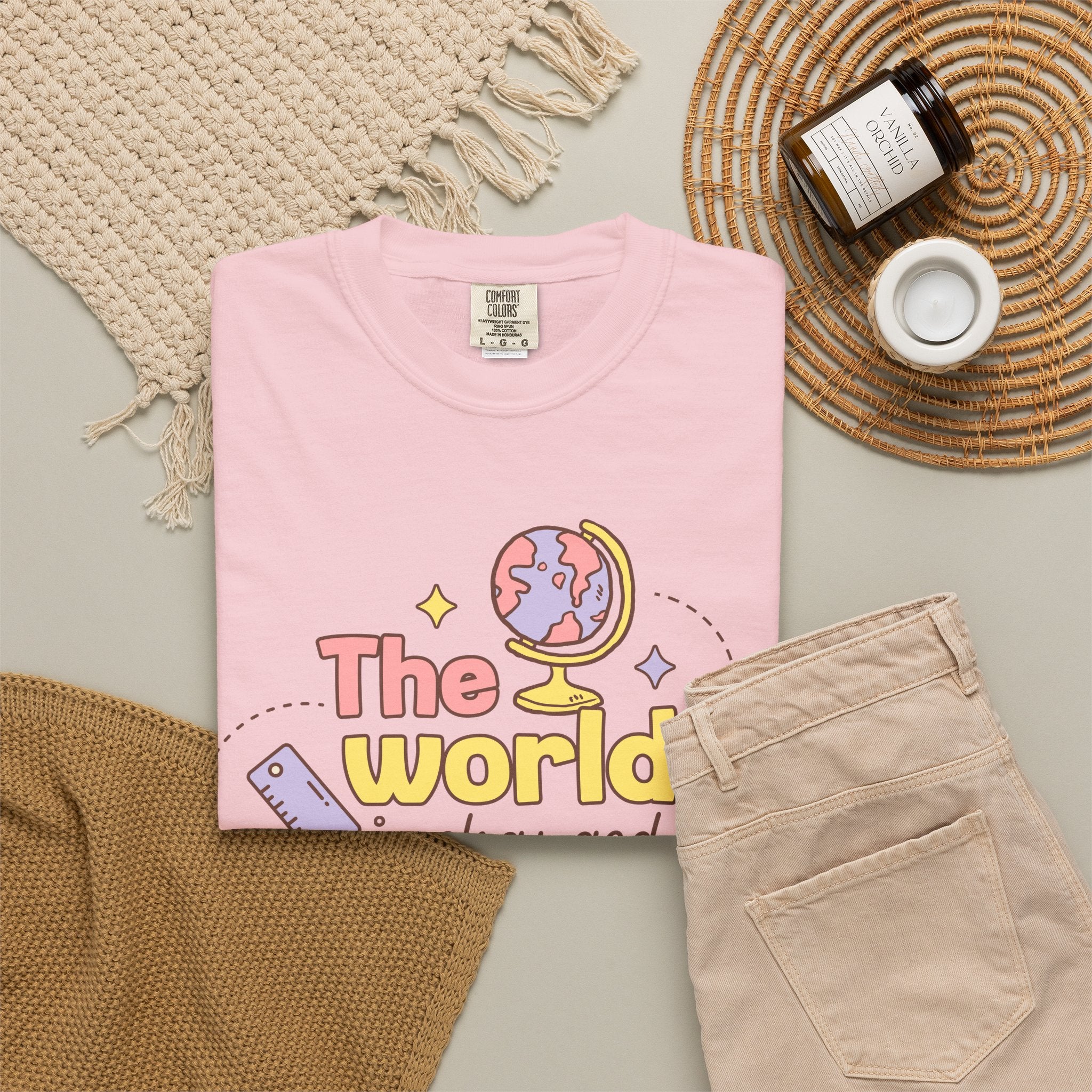 Educational Quote T-Shirt — "The World Is Changed by the Lessons We Learn"