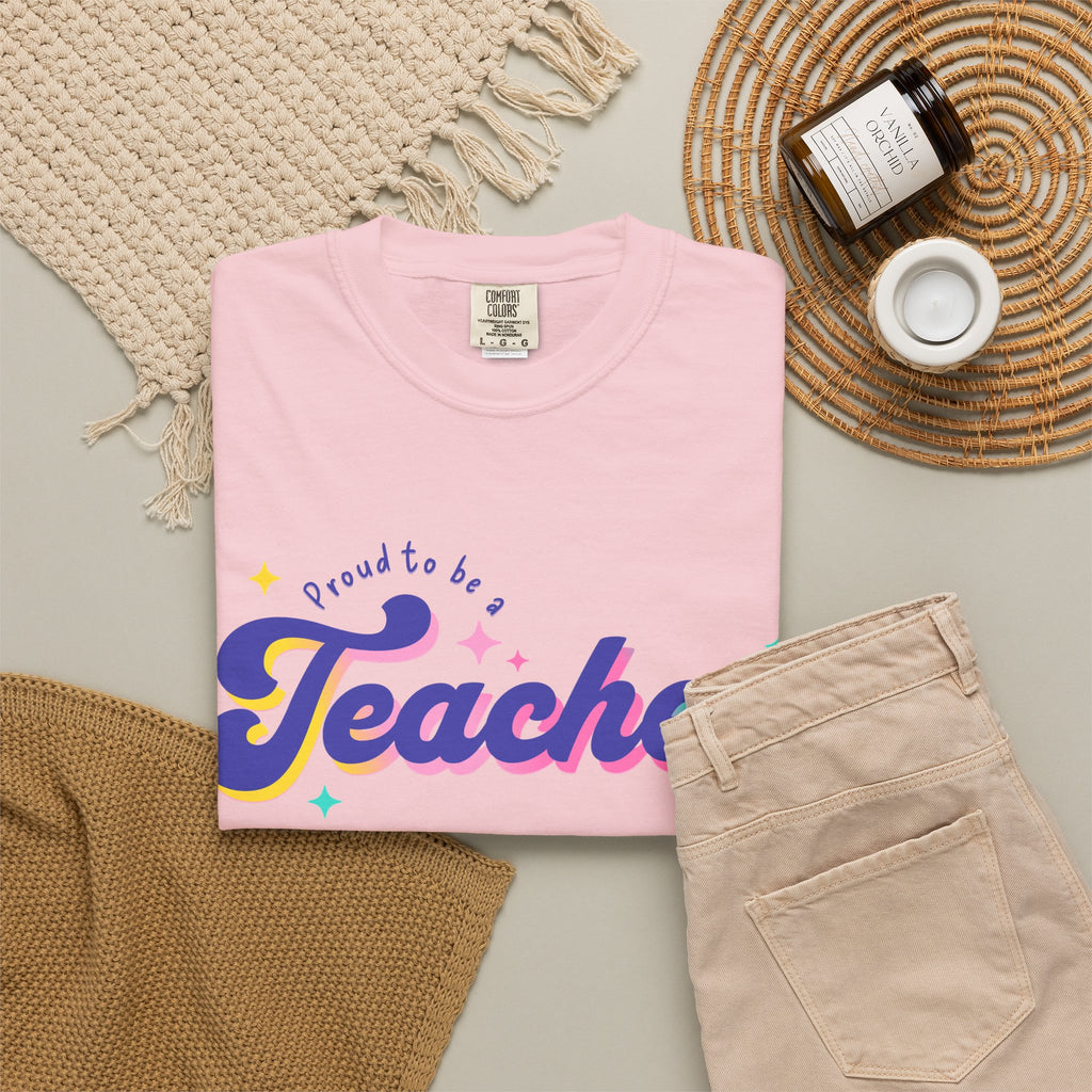 Teacher Script Logo T-Shirt — Proud Teacher Gift, Back to School Tee