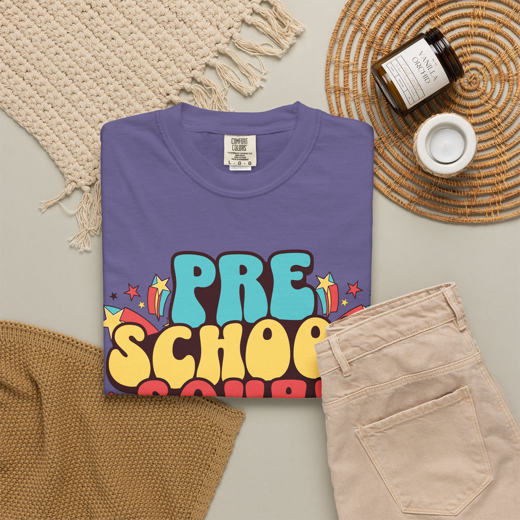 T-Shirt — "Preschool Squad" Retro Kids Back-to-School Tee