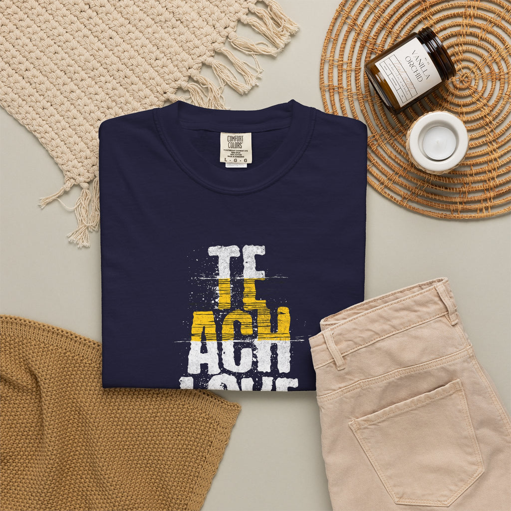 Teach, Love, Inspire Vertical Graphic T‑Shirt
