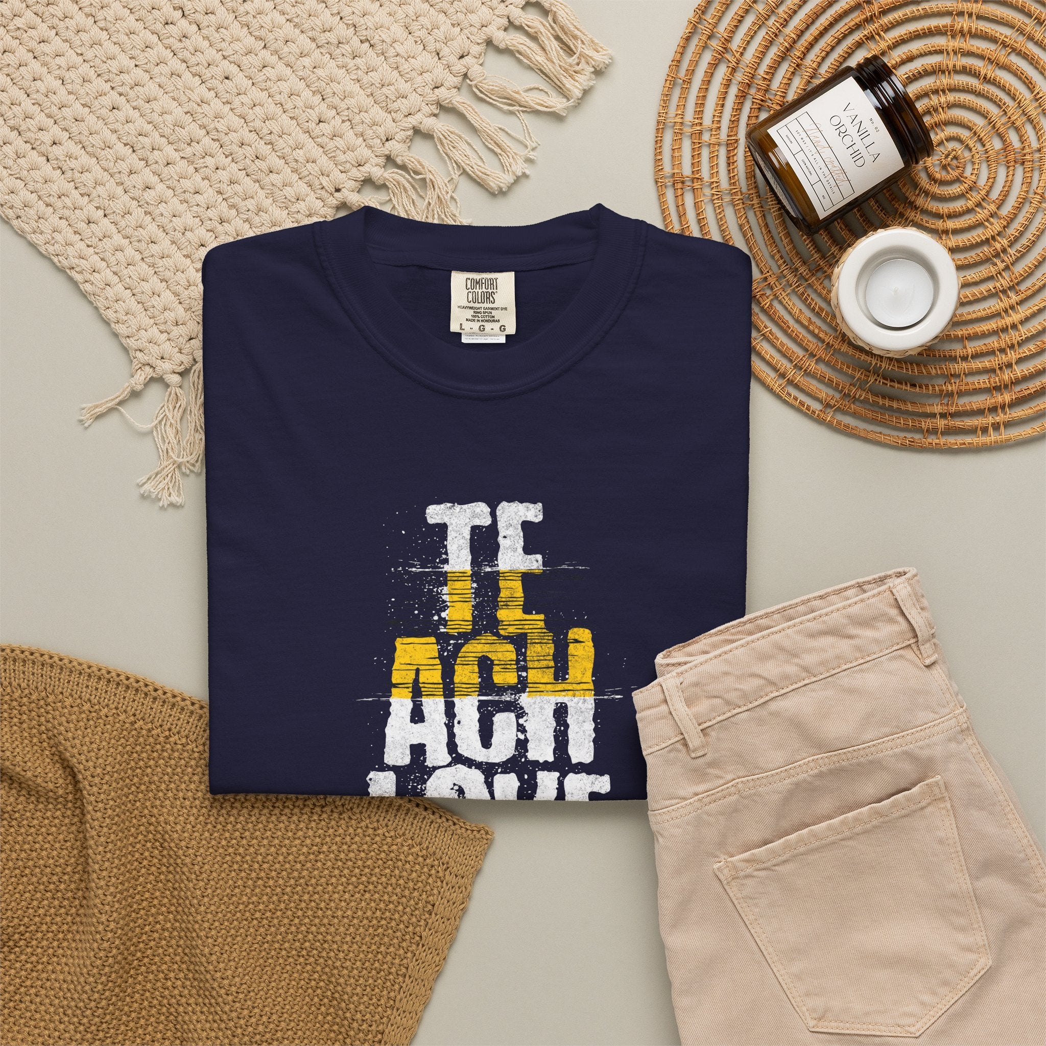 Teach, Love, Inspire Vertical Graphic T‑Shirt