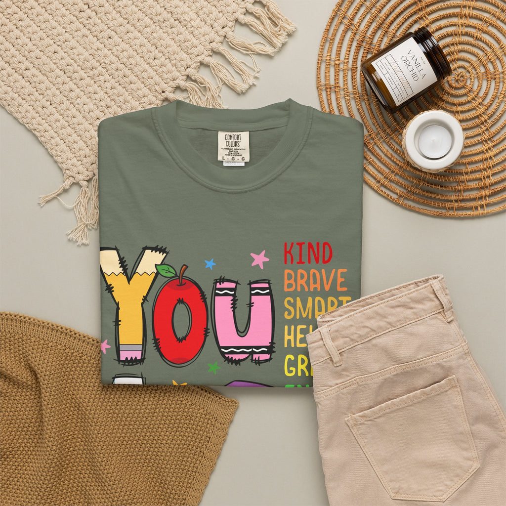 You Are Inspirational Graphic Tee — Kind, Brave, Smart Positive Message T-Shirt