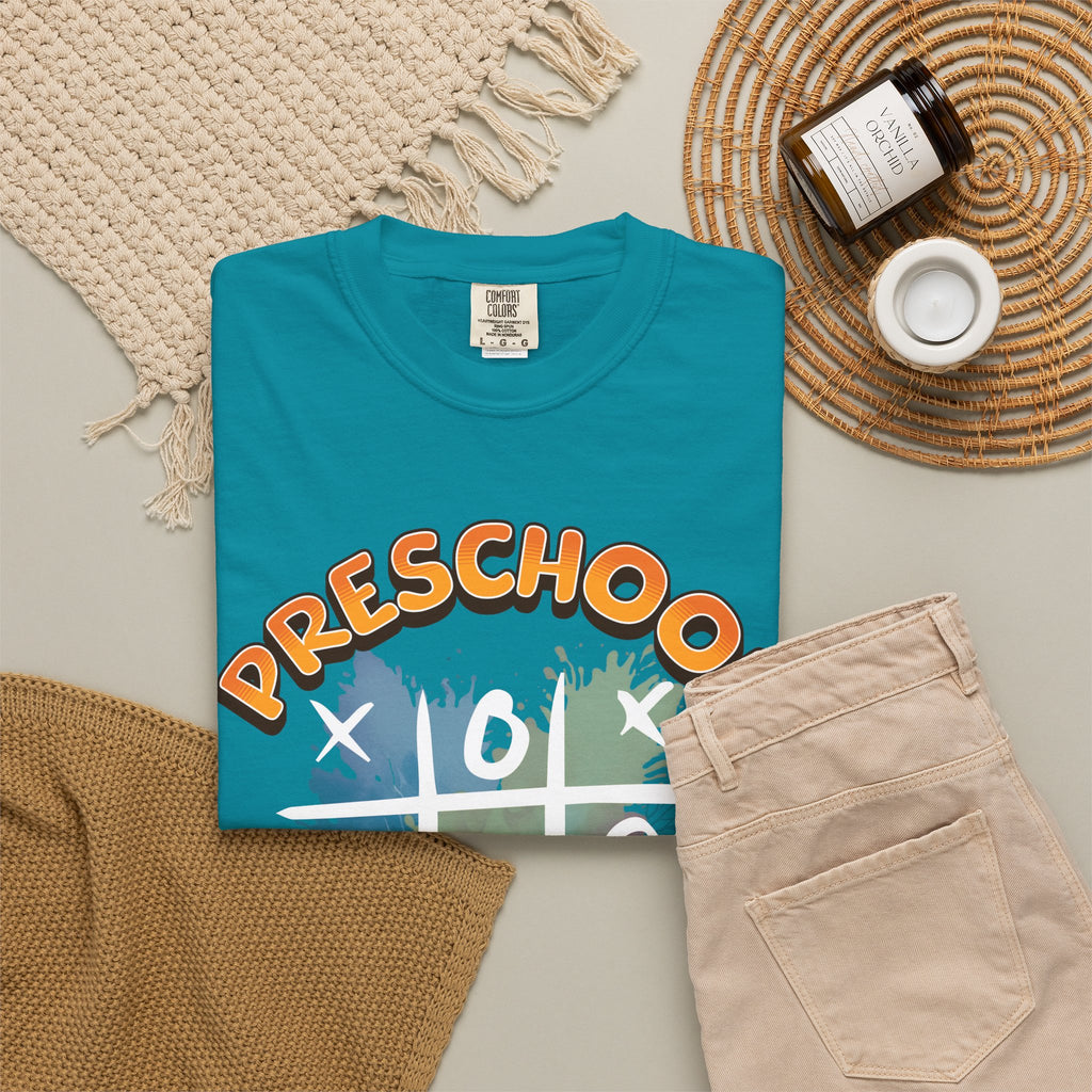 Preschool Teacher Tic-Tac-Toe T-Shirt — Cute Teacher Gift for Kindergarten & Early Childhood