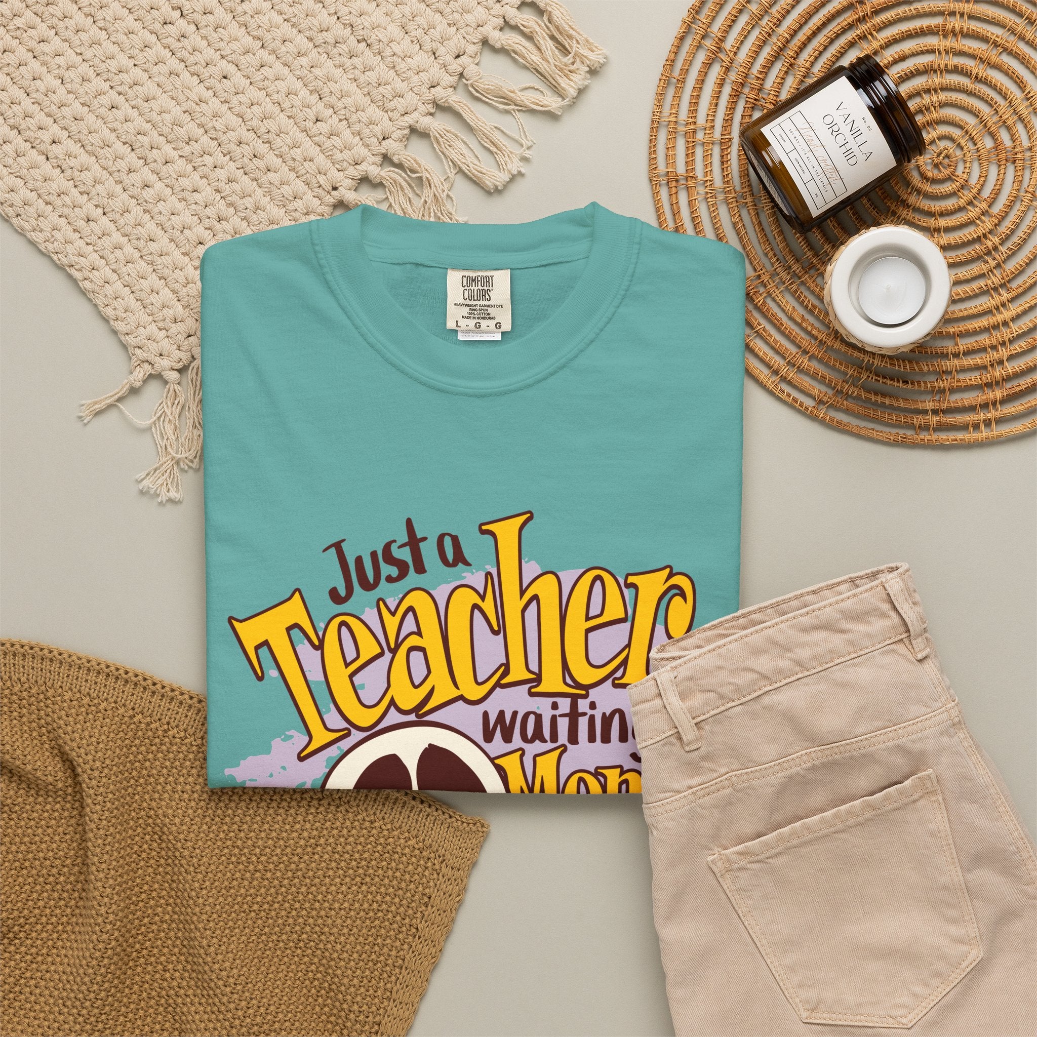Teacher Skeleton T‑Shirt – "Just a Teacher Waiting for Money" Funny #teacherlife Tee