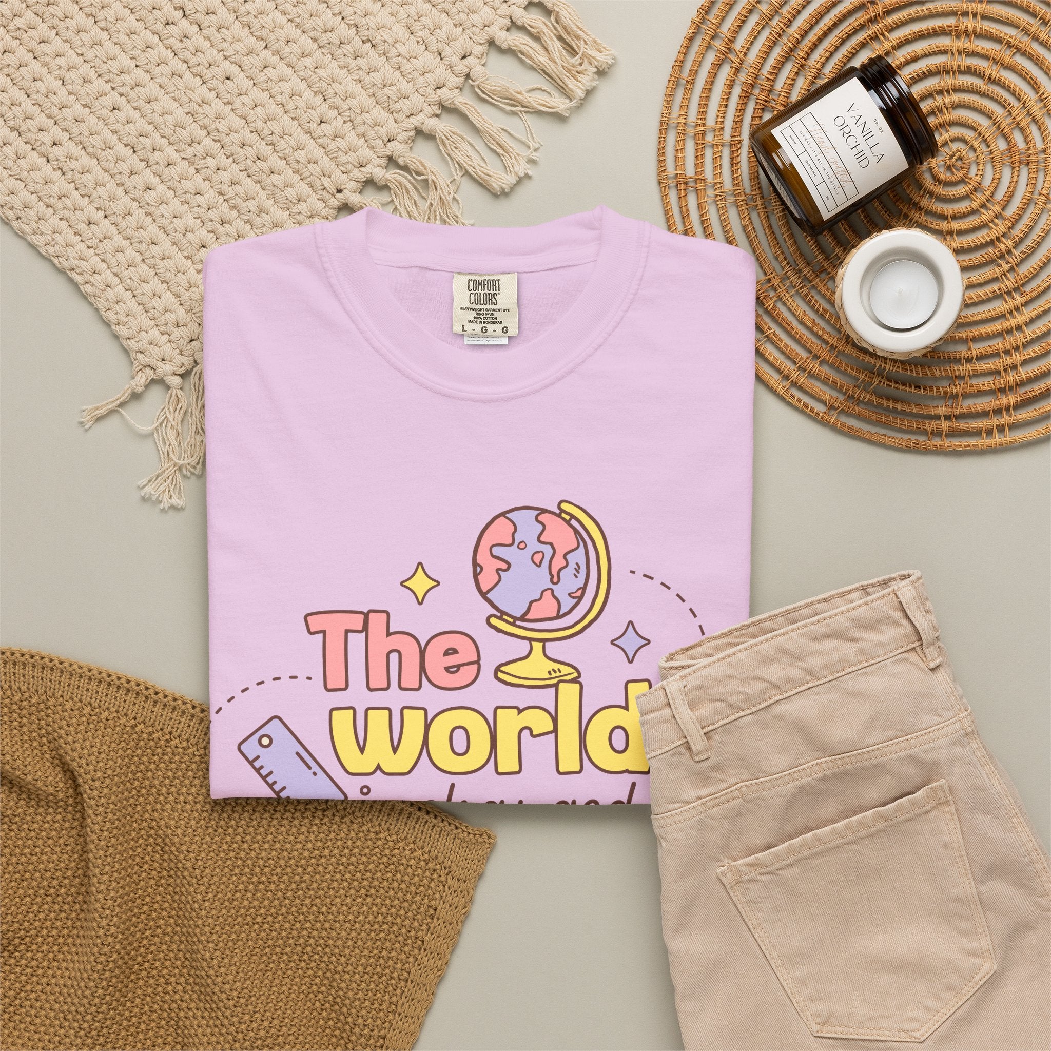 Educational Quote T-Shirt — "The World Is Changed by the Lessons We Learn"