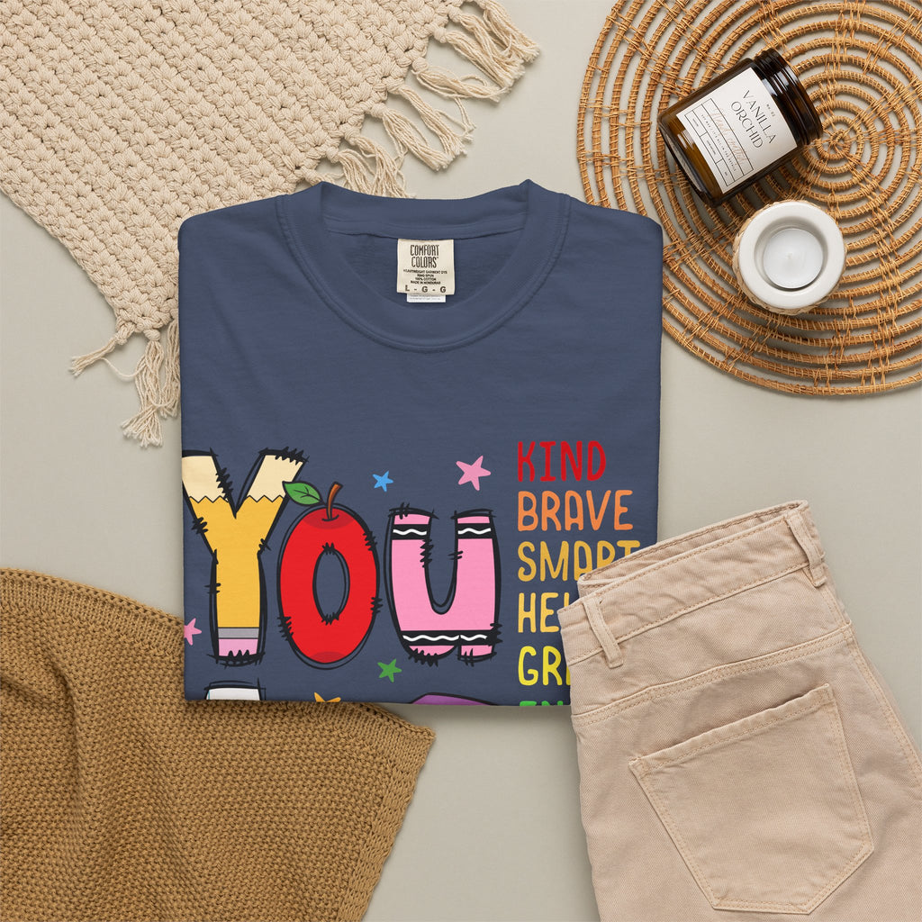 You Are Inspirational Graphic Tee — Kind, Brave, Smart Positive Message T-Shirt