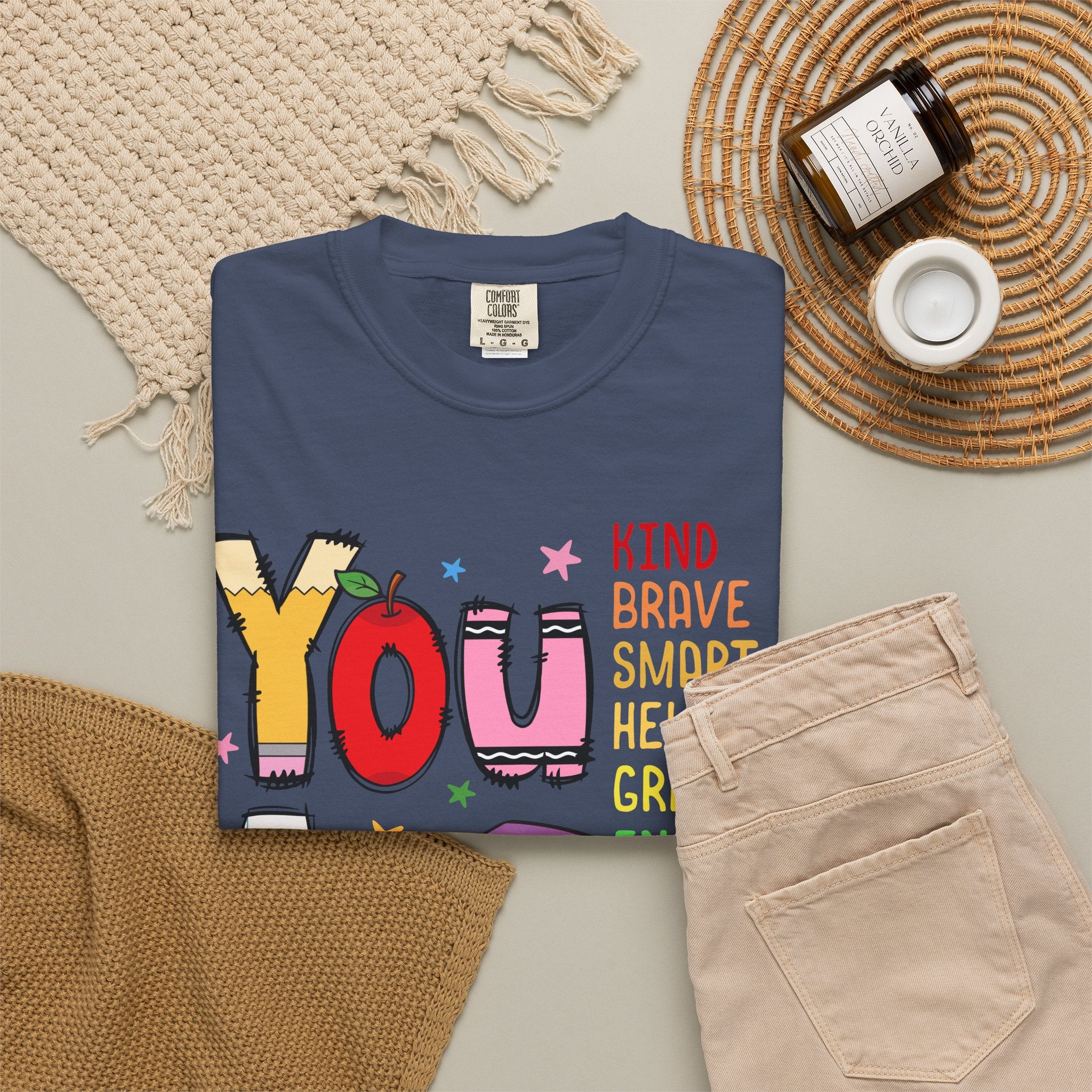 You Are Inspirational Graphic Tee — Kind, Brave, Smart Positive Message T-Shirt