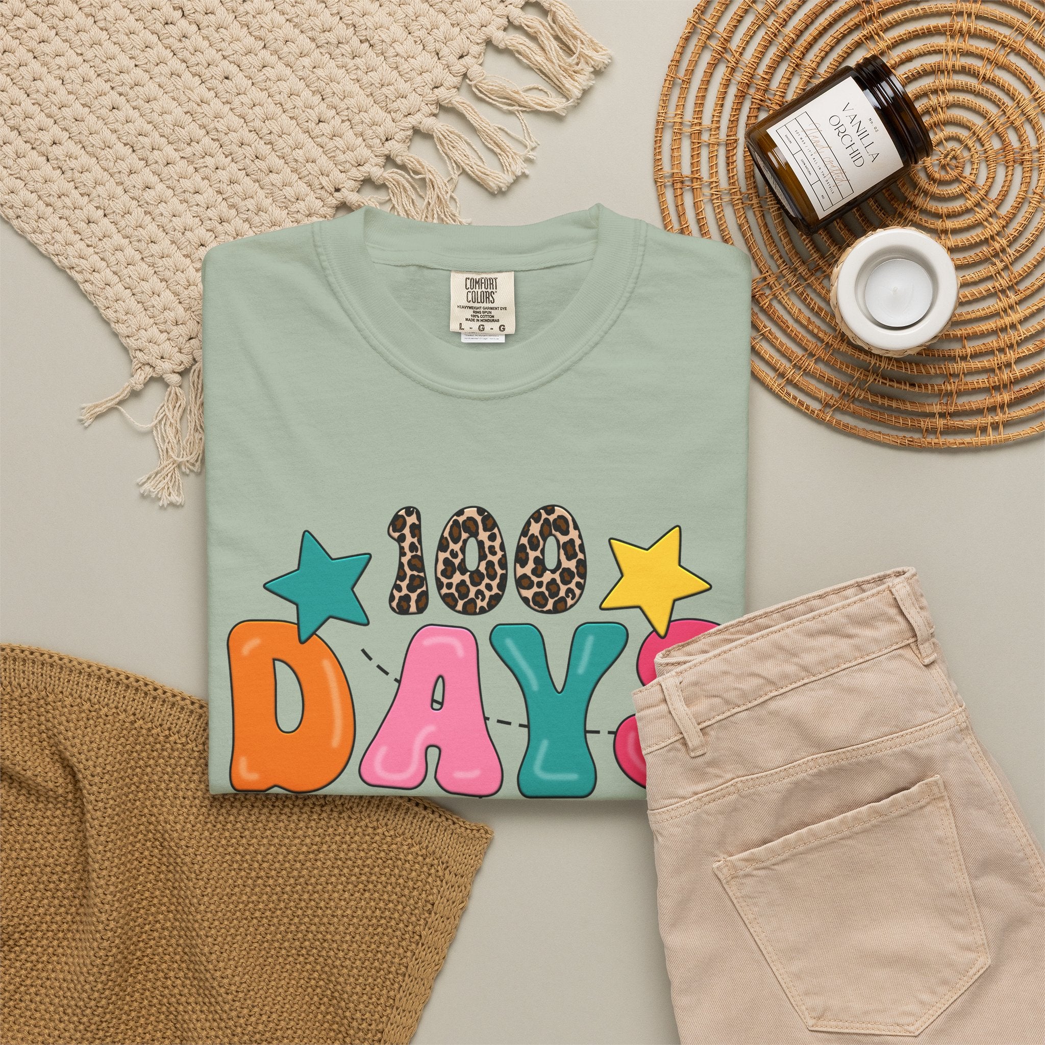 100 Days of School T-Shirt — Colorful Teacher & Student Celebration Tee
