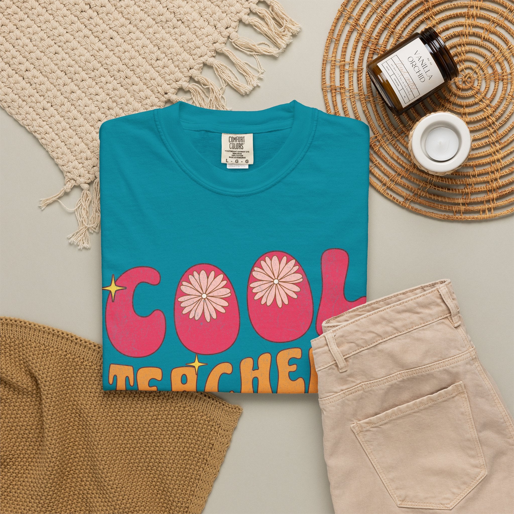 Cool Teachers Club T-Shirt — Retro Floral Teacher Appreciation Tee