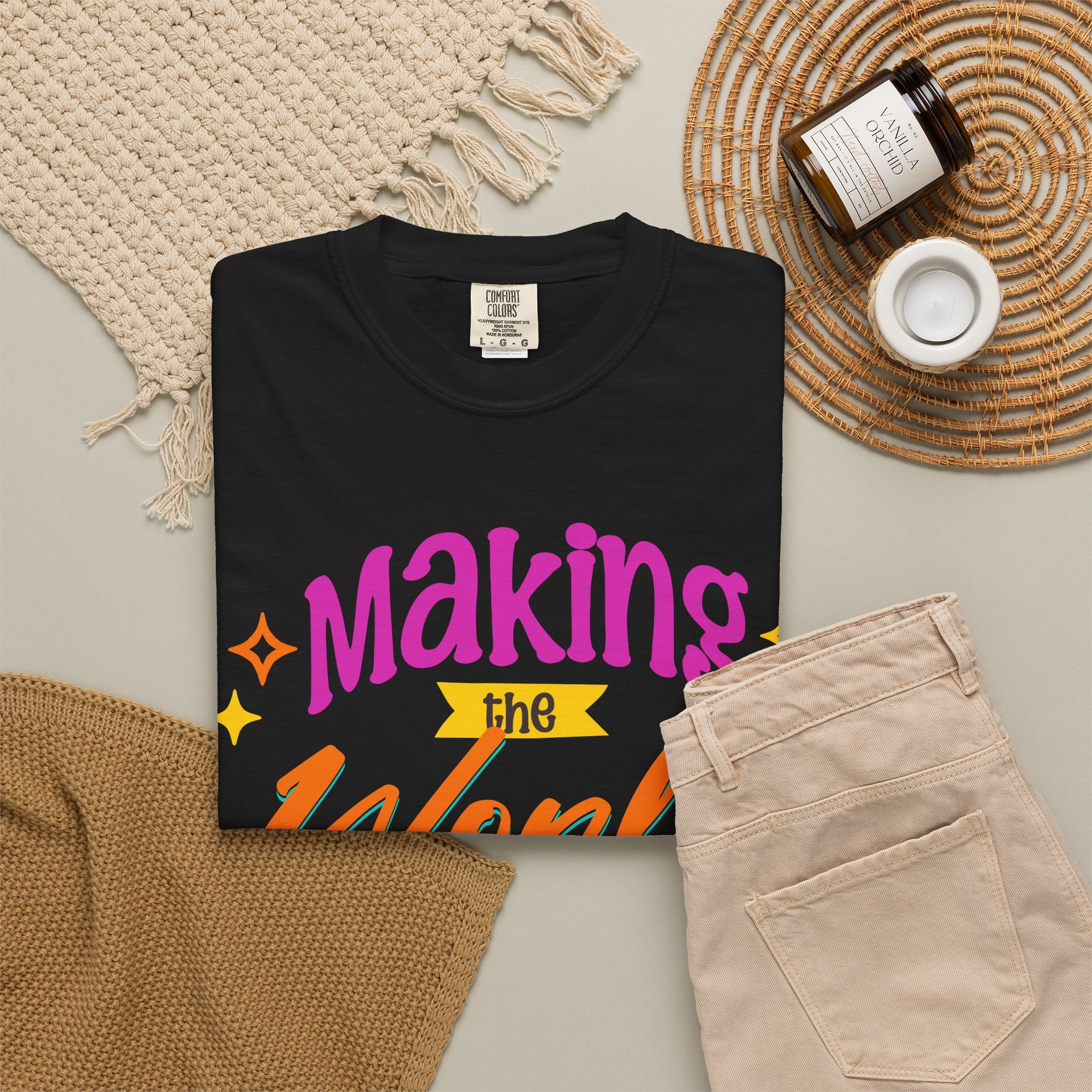 Making the World Brighter T-Shirt — "One Child at a Time" Colorful Teacher/Volunteer Tee