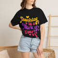 Teacher T-Shirt — "Teaching Is a Work of Heart" Retro Heart Graphic
