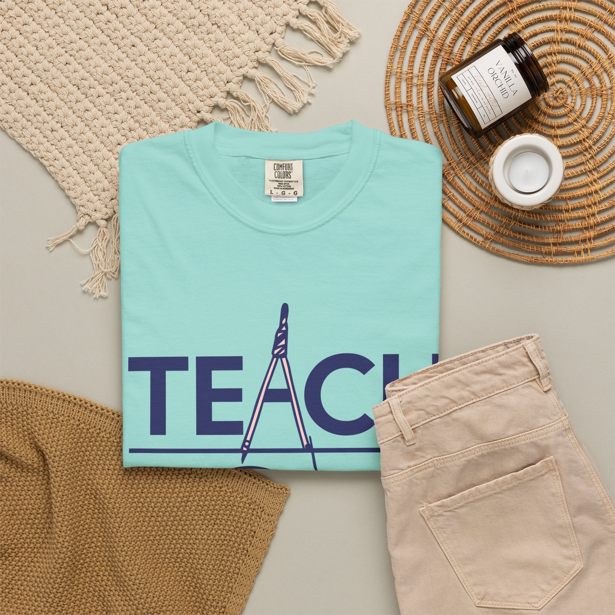 Teach Love Inspire T-Shirt — Teacher Appreciation Tee with Pencil & Checkmark Design