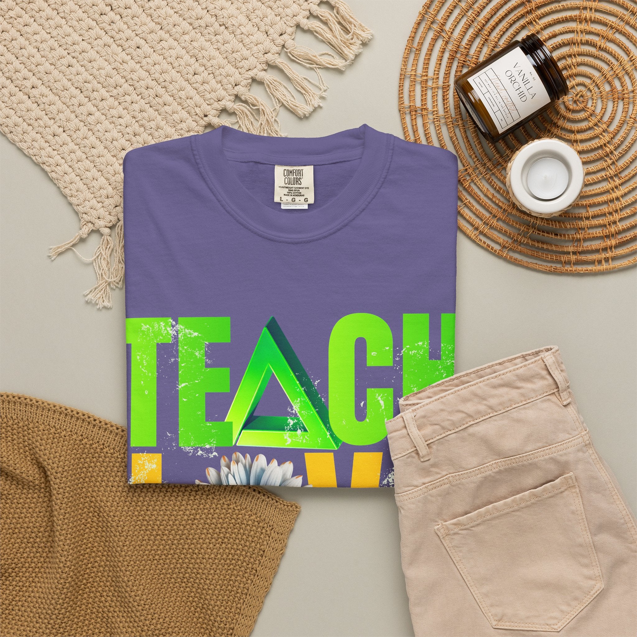 Teach Love Inspire T-Shirt — Colorful Teacher Appreciation Tee