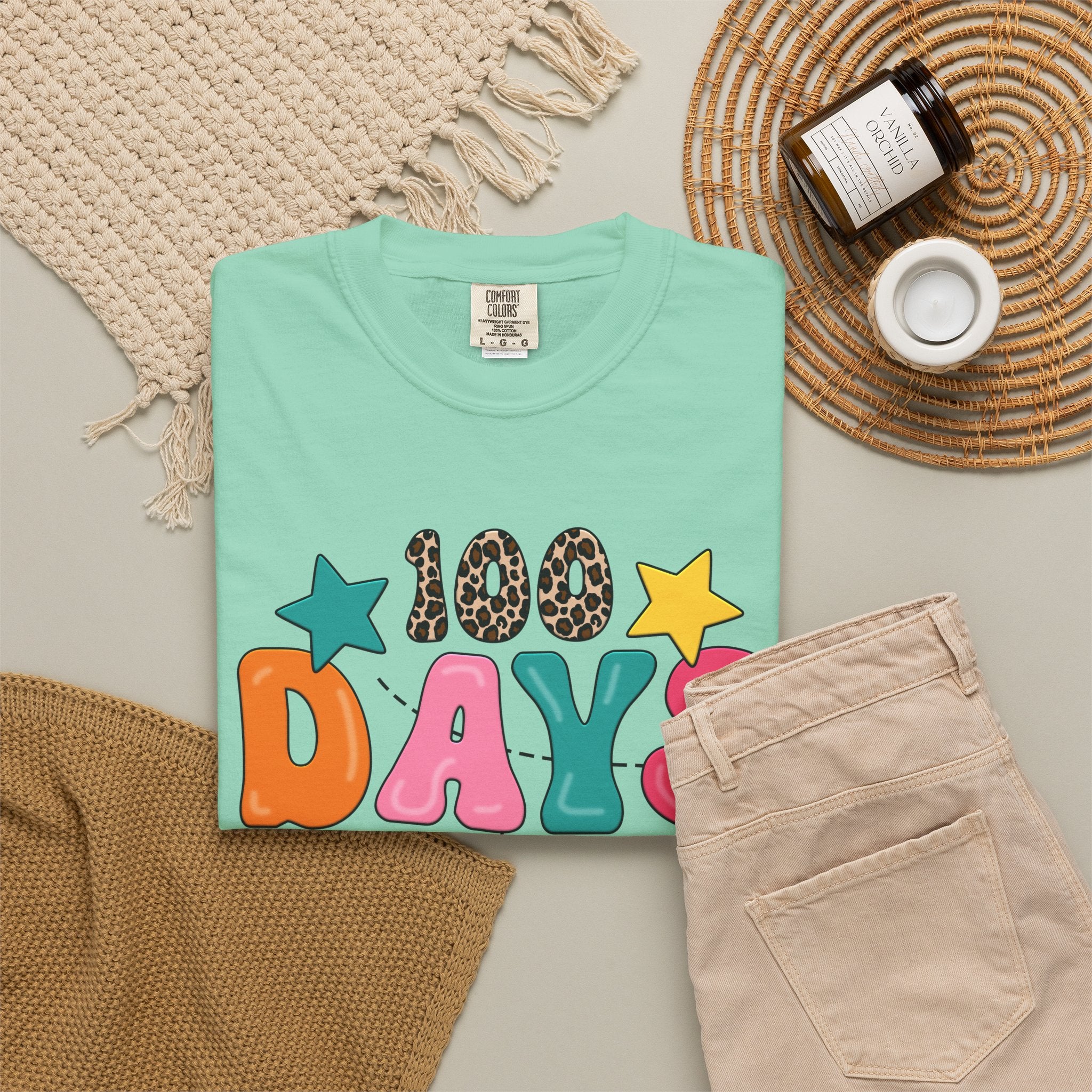 100 Days of School T-Shirt — Colorful Teacher & Student Celebration Tee