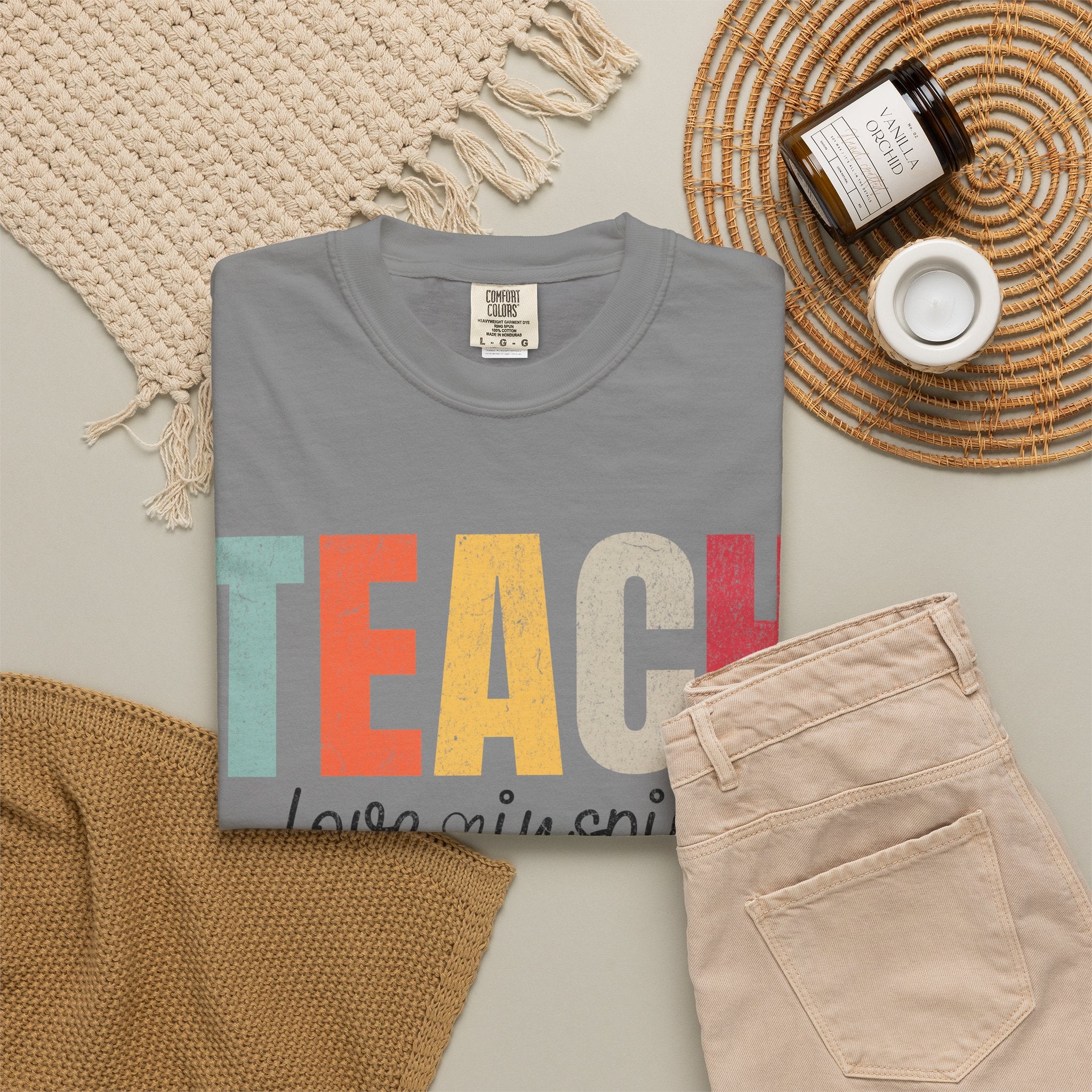Teach Love Inspire T-Shirt — Colorful Teacher Appreciation Tee
