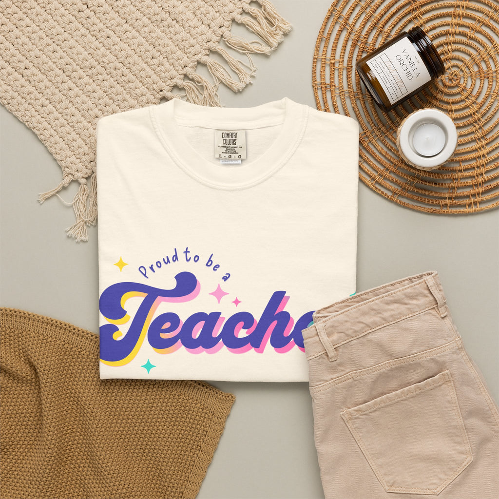 Teacher Script Logo T-Shirt — Proud Teacher Gift, Back to School Tee