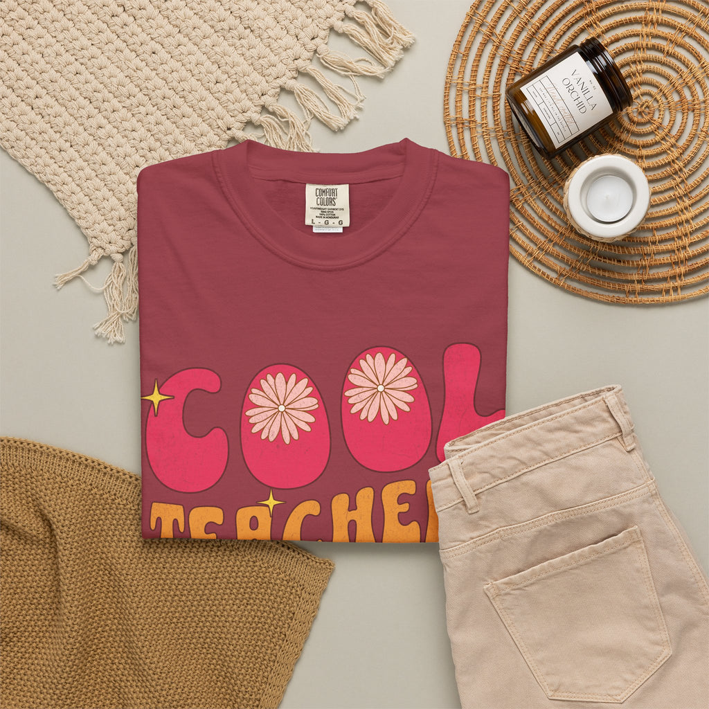 Cool Teachers Club T-Shirt — Retro Floral Teacher Appreciation Tee