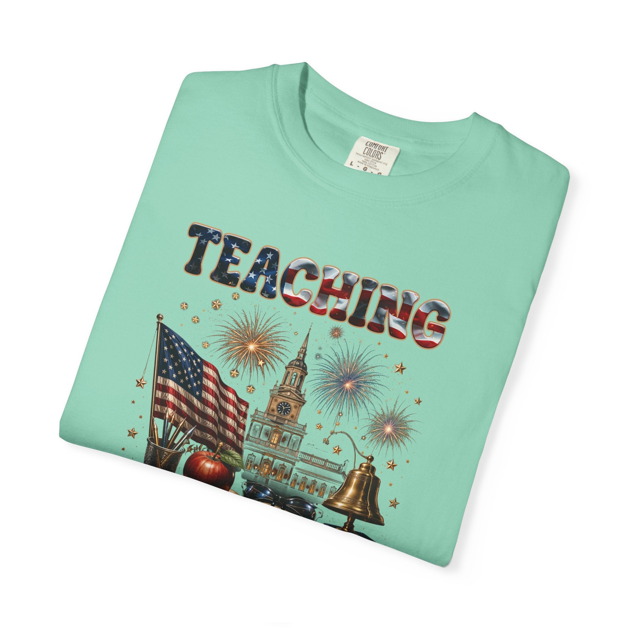 Teaching America 250 Years T-Shirt — Patriotic Teacher Tee (Inspiring Young Minds)
