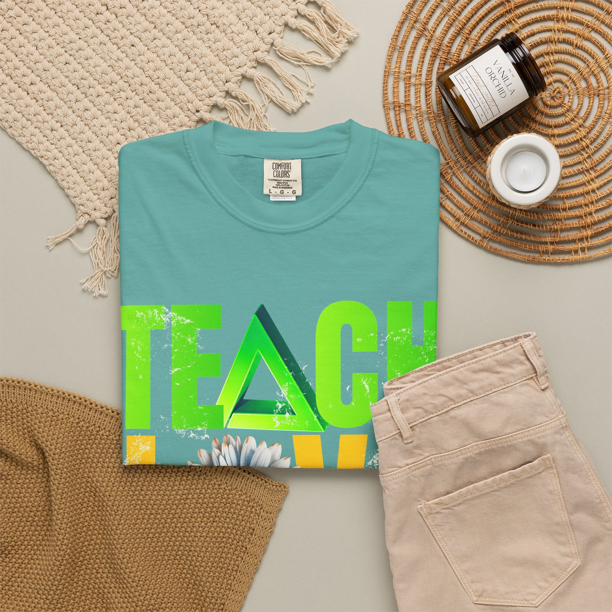Teach Love Inspire T-Shirt — Colorful Teacher Appreciation Tee