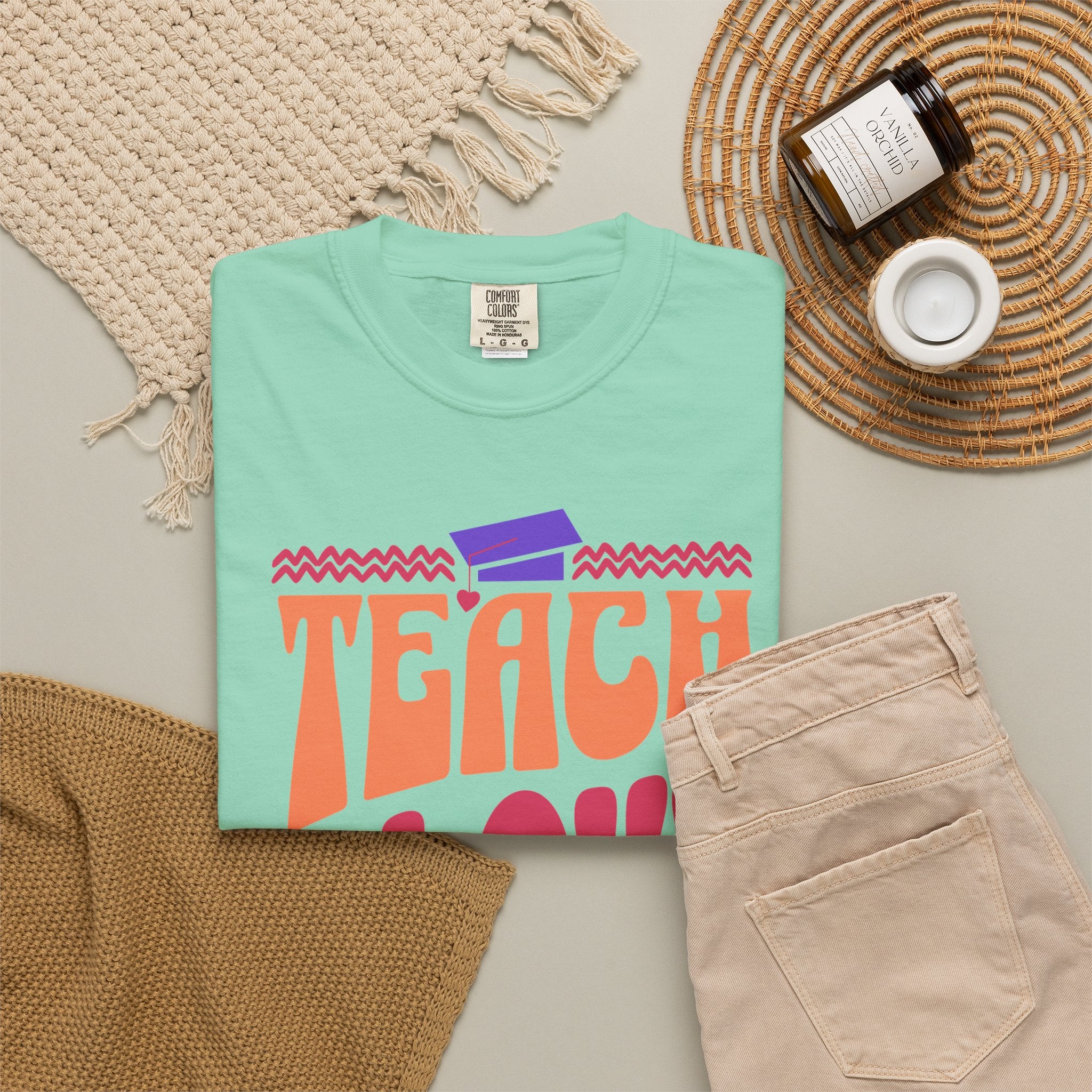 Teach Love Inspire T-Shirt — Colorful Teacher Appreciation Tee