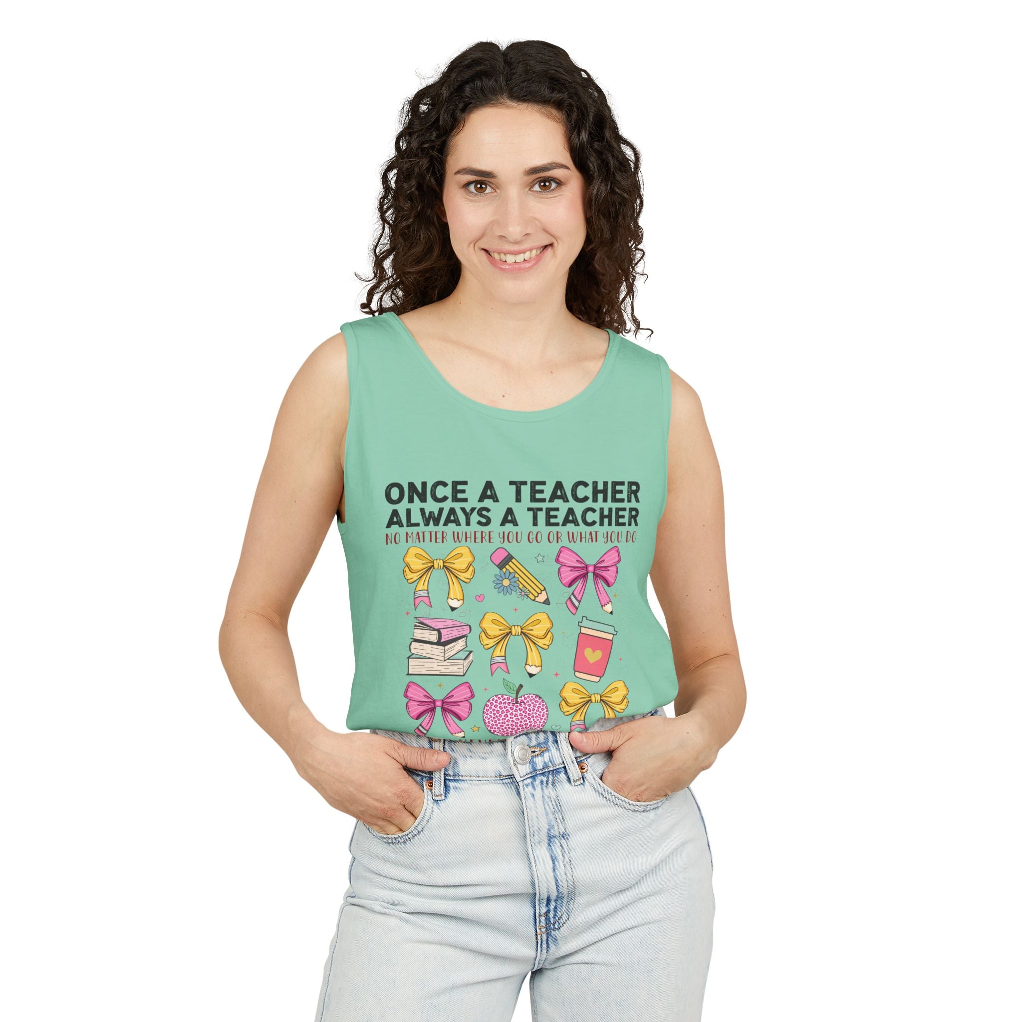 Teacher Premium Tank Top — "Once a Teacher Always a Teacher" Cute Gifts