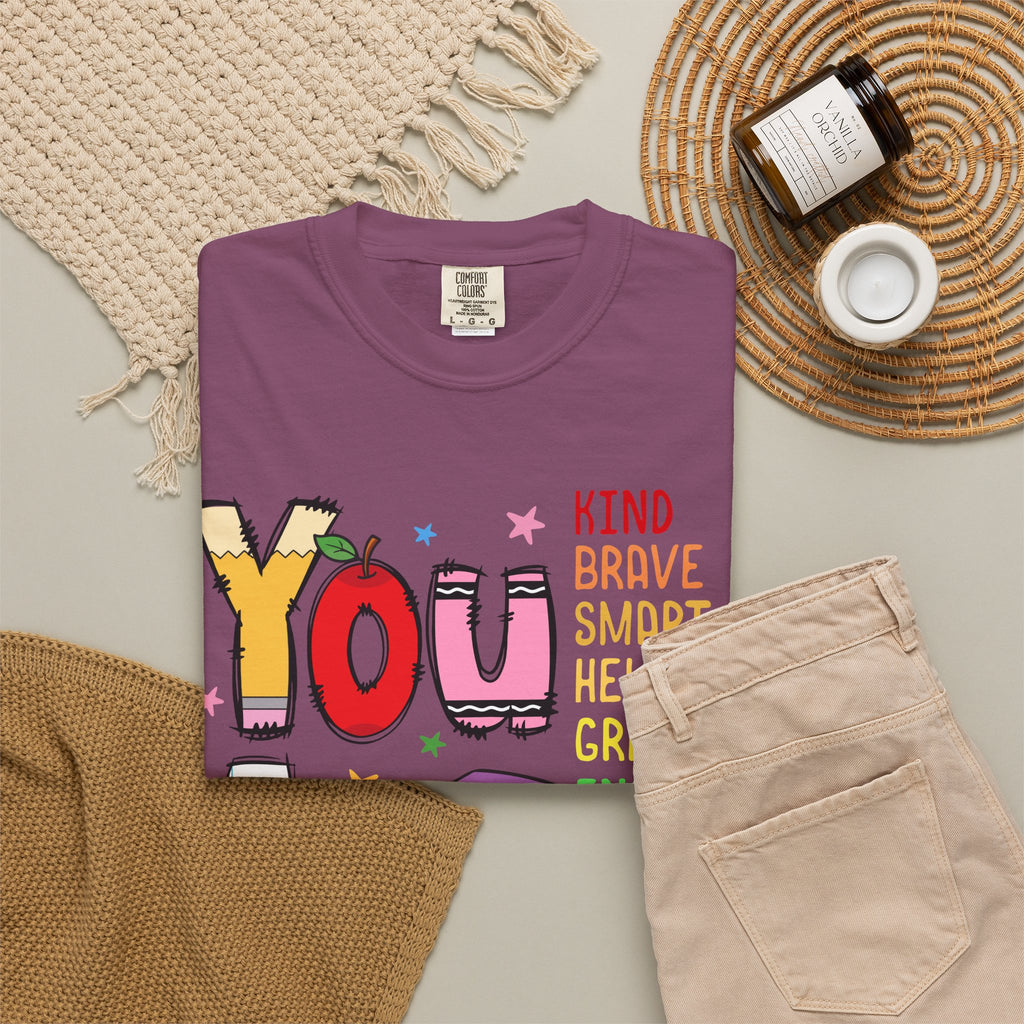 You Are Inspirational Graphic Tee — Kind, Brave, Smart Positive Message T-Shirt