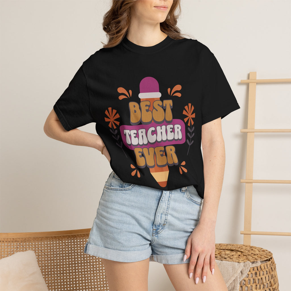 Best Teacher Ever T-Shirt — Retro Pencil Gift for Teachers