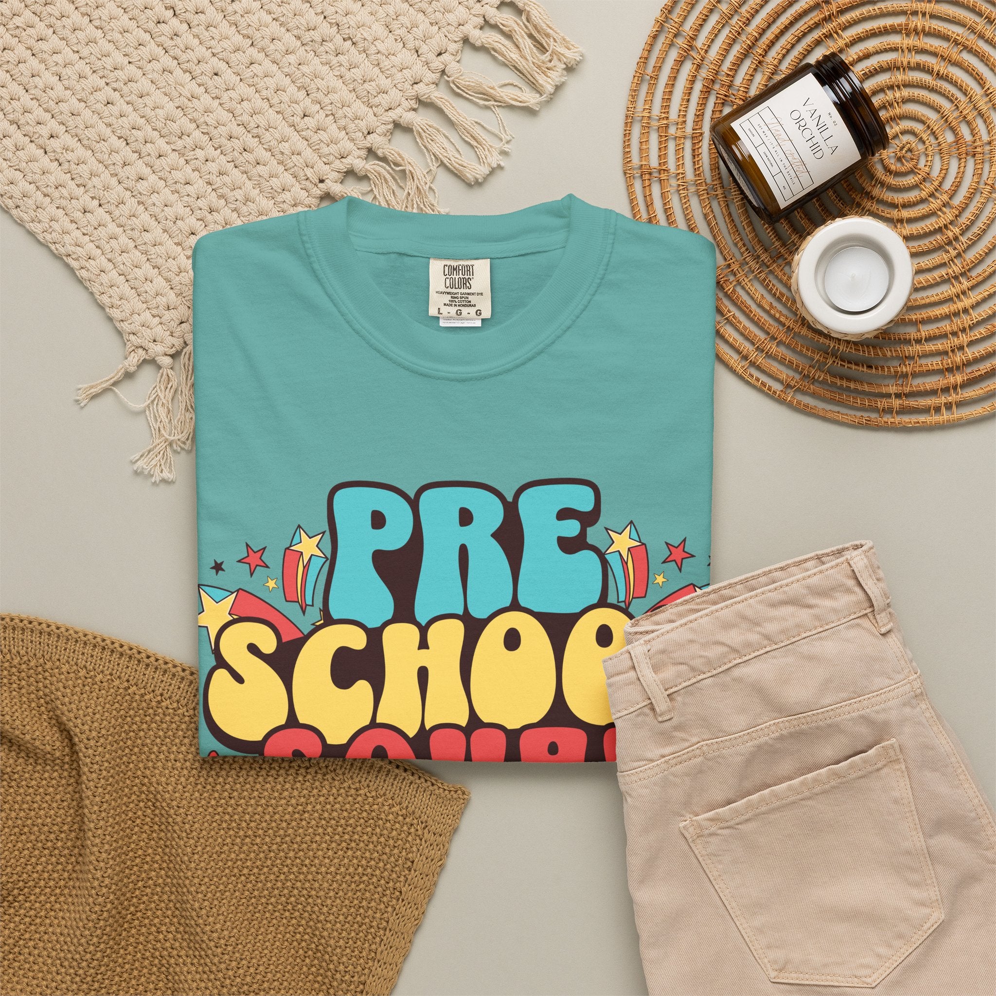 T-Shirt — "Preschool Squad" Retro Kids Back-to-School Tee
