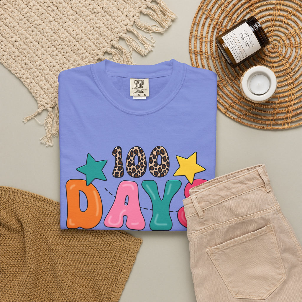 100 Days of School T-Shirt — Colorful Teacher & Student Celebration Tee