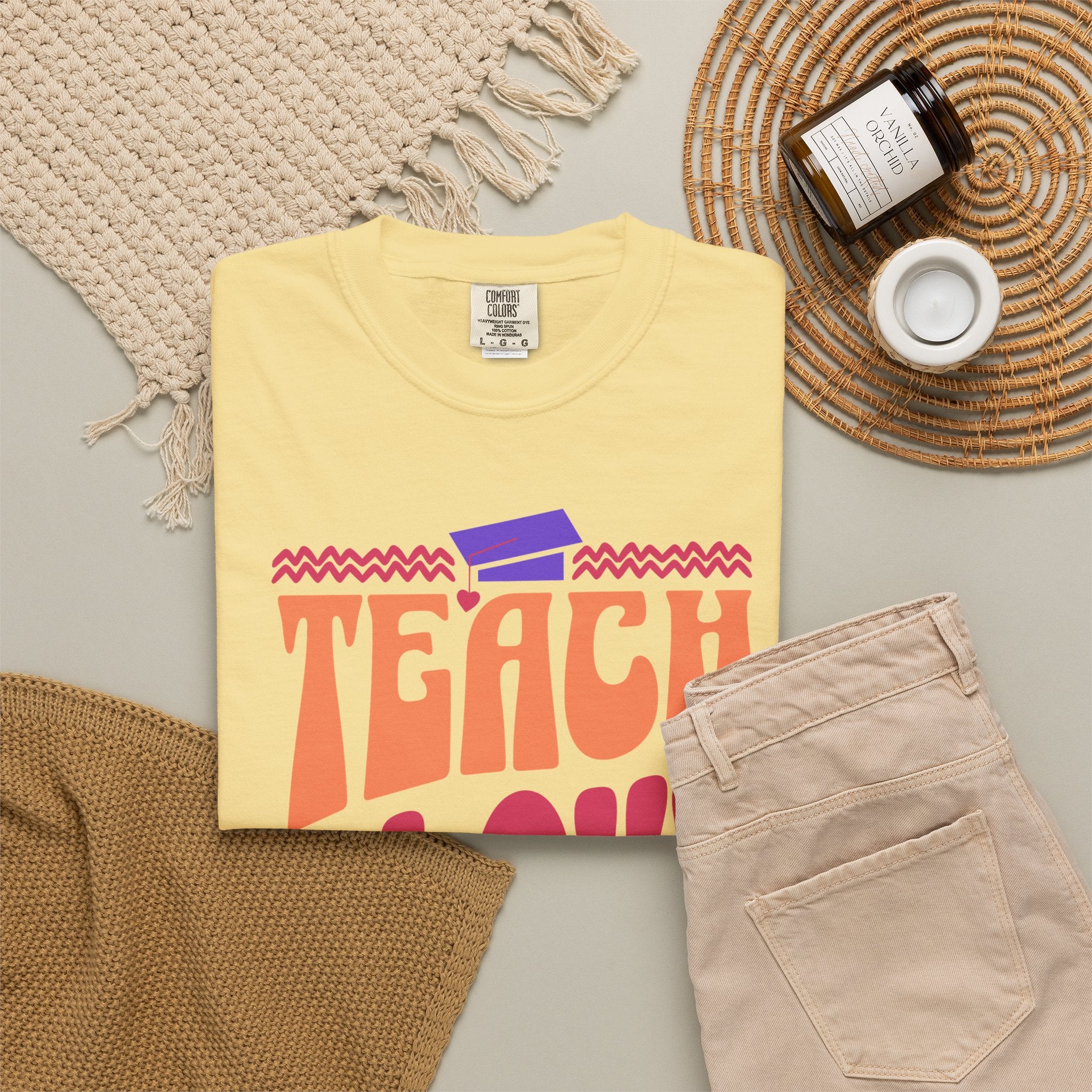 Teach Love Inspire T-Shirt — Colorful Teacher Appreciation Tee