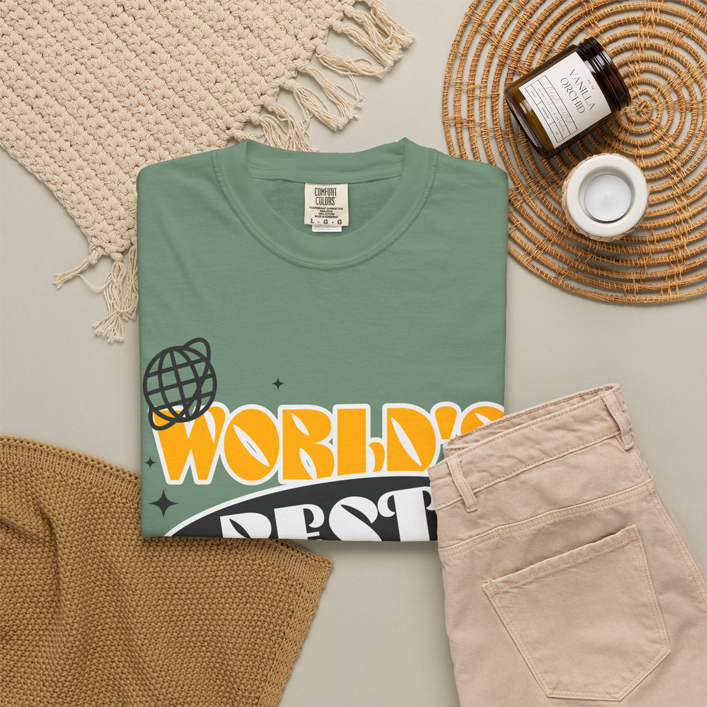 World's Best Teacher T-Shirt — Retro School Globe & Pencil Gift