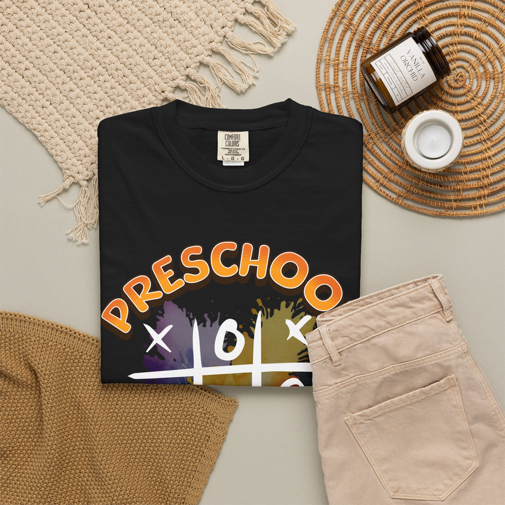Preschool Teacher Tic-Tac-Toe T-Shirt — Cute Teacher Gift for Kindergarten & Early Childhood