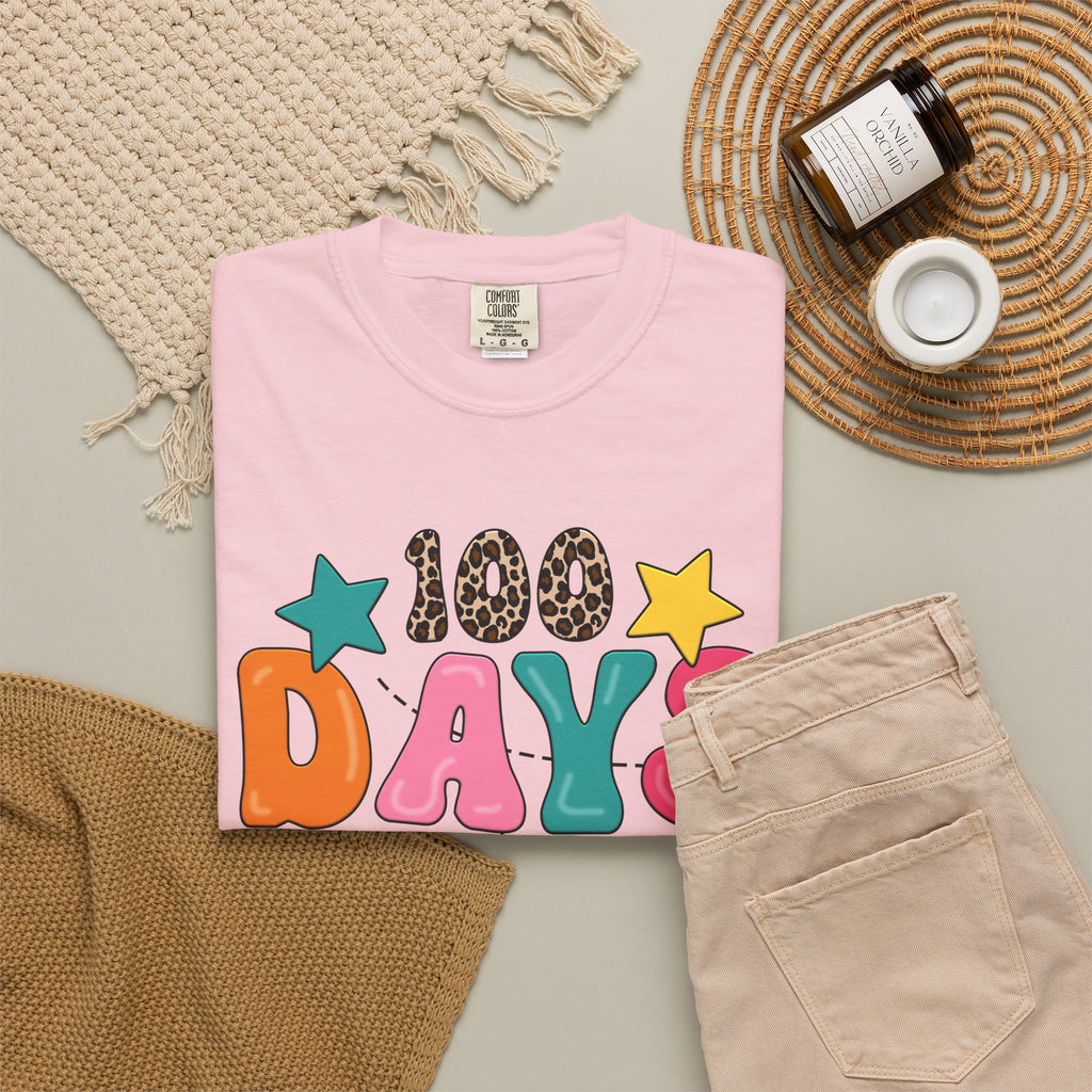 100 Days of School T-Shirt — Colorful Teacher & Student Celebration Tee