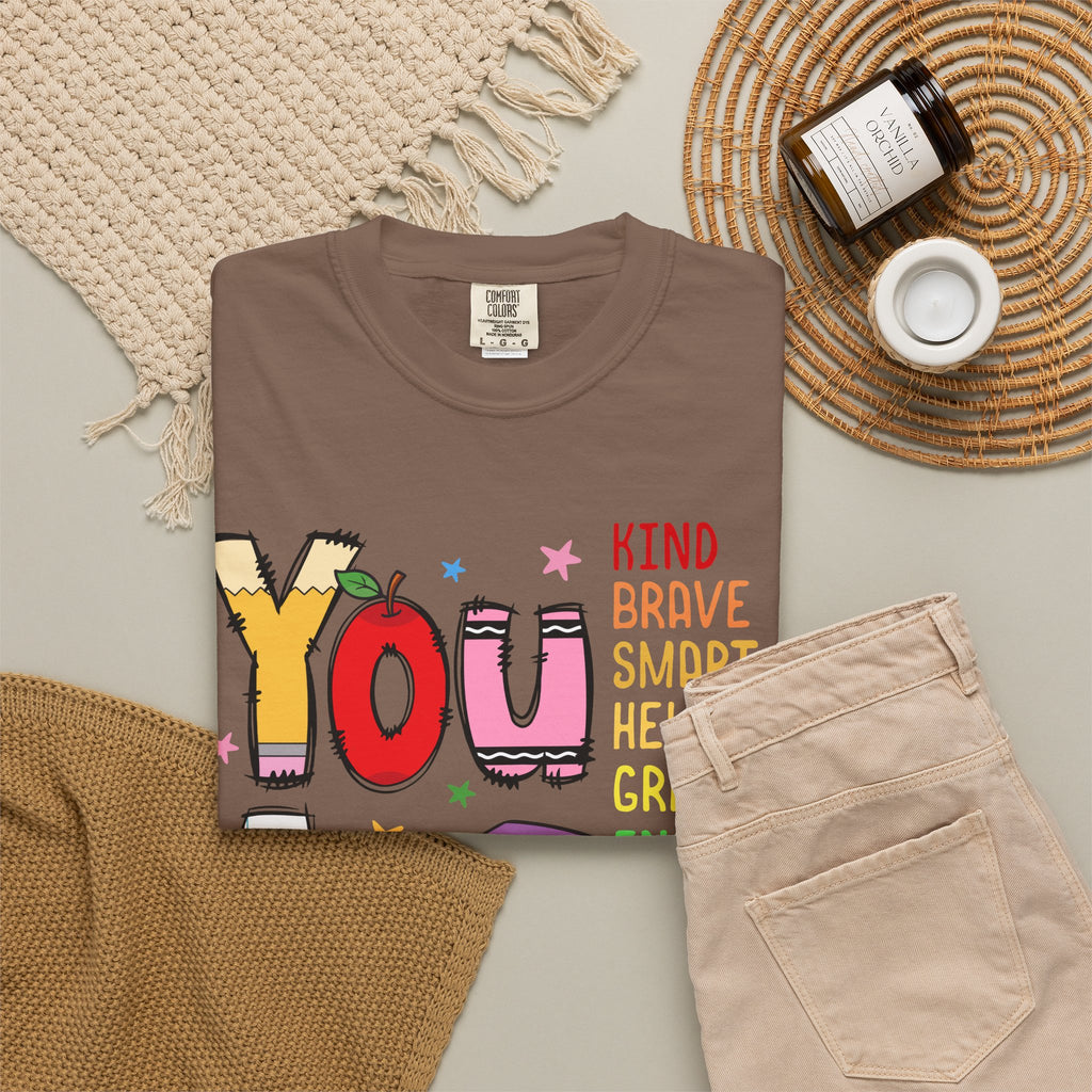 You Are Inspirational Graphic Tee — Kind, Brave, Smart Positive Message T-Shirt