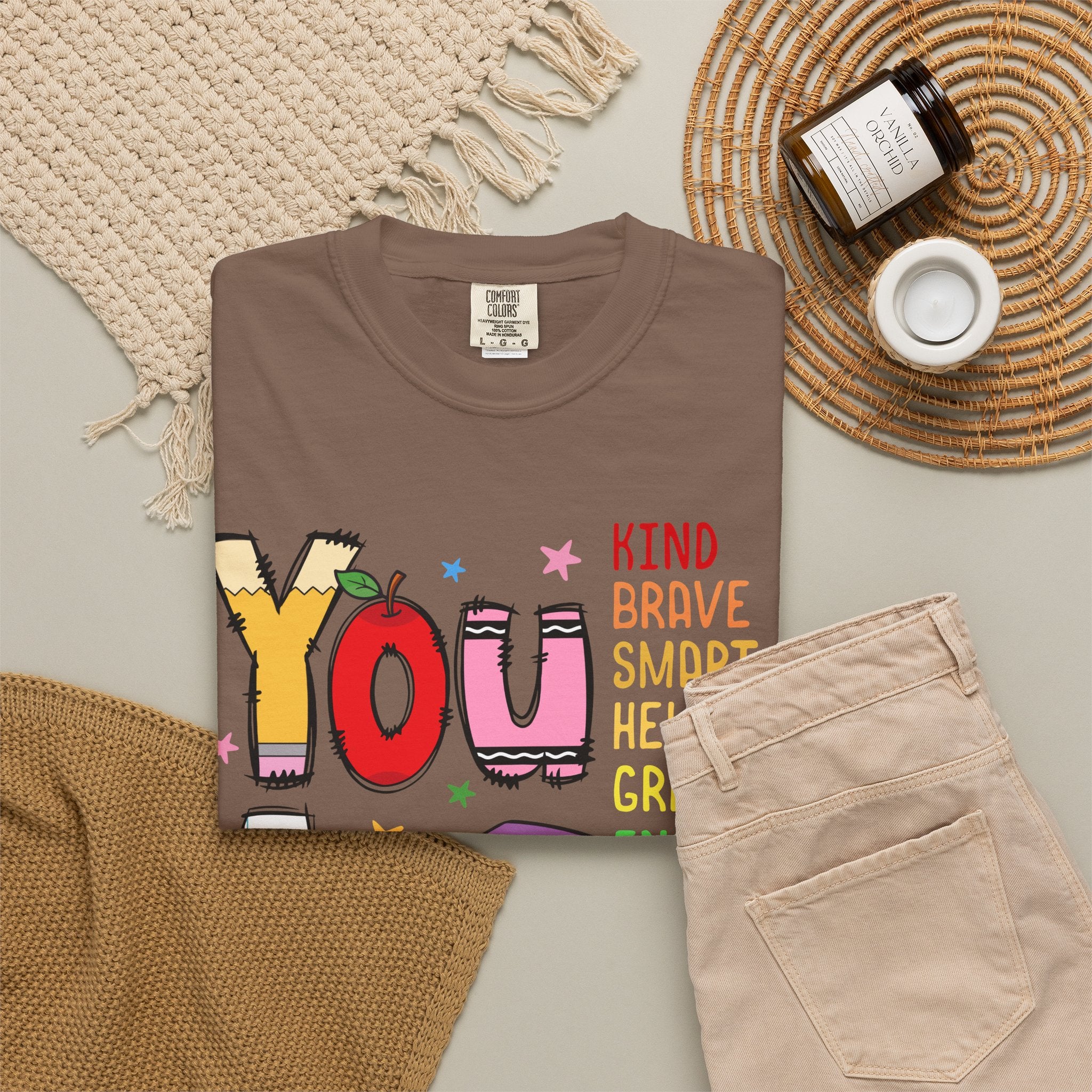 You Are Inspirational Graphic Tee — Kind, Brave, Smart Positive Message T-Shirt