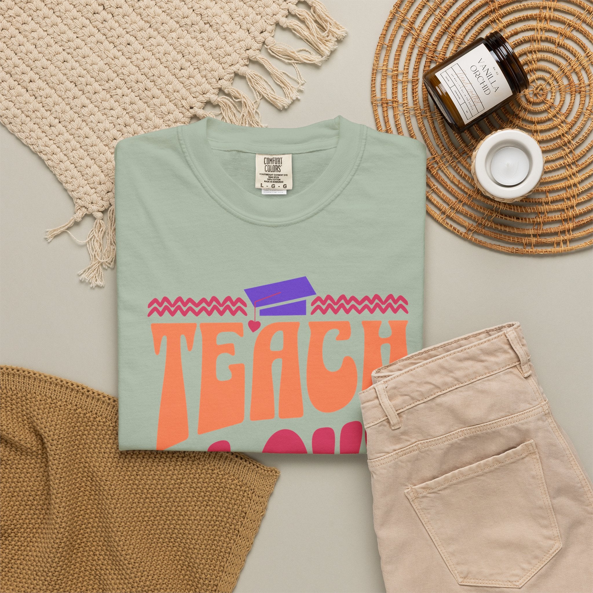 Teach Love Inspire T-Shirt — Colorful Teacher Appreciation Tee