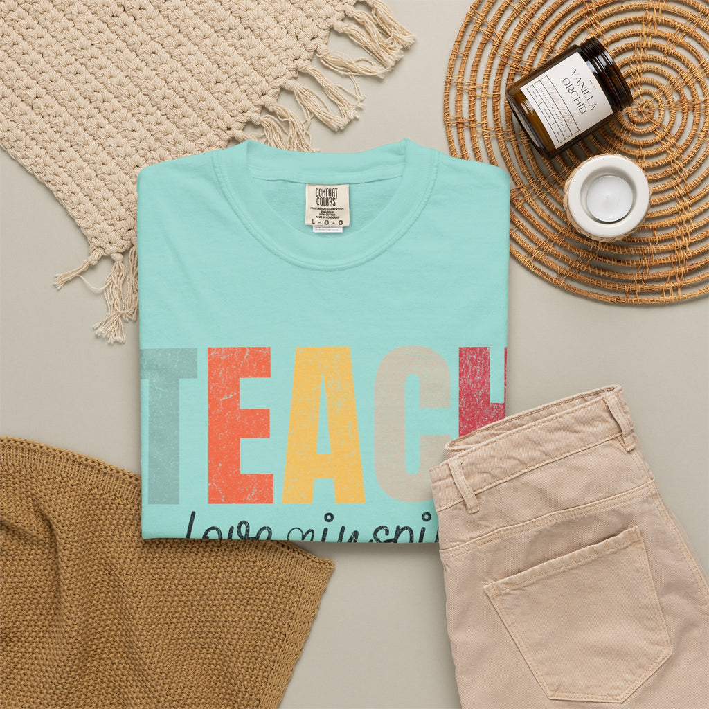 Teach Love Inspire T-Shirt — Colorful Teacher Appreciation Tee