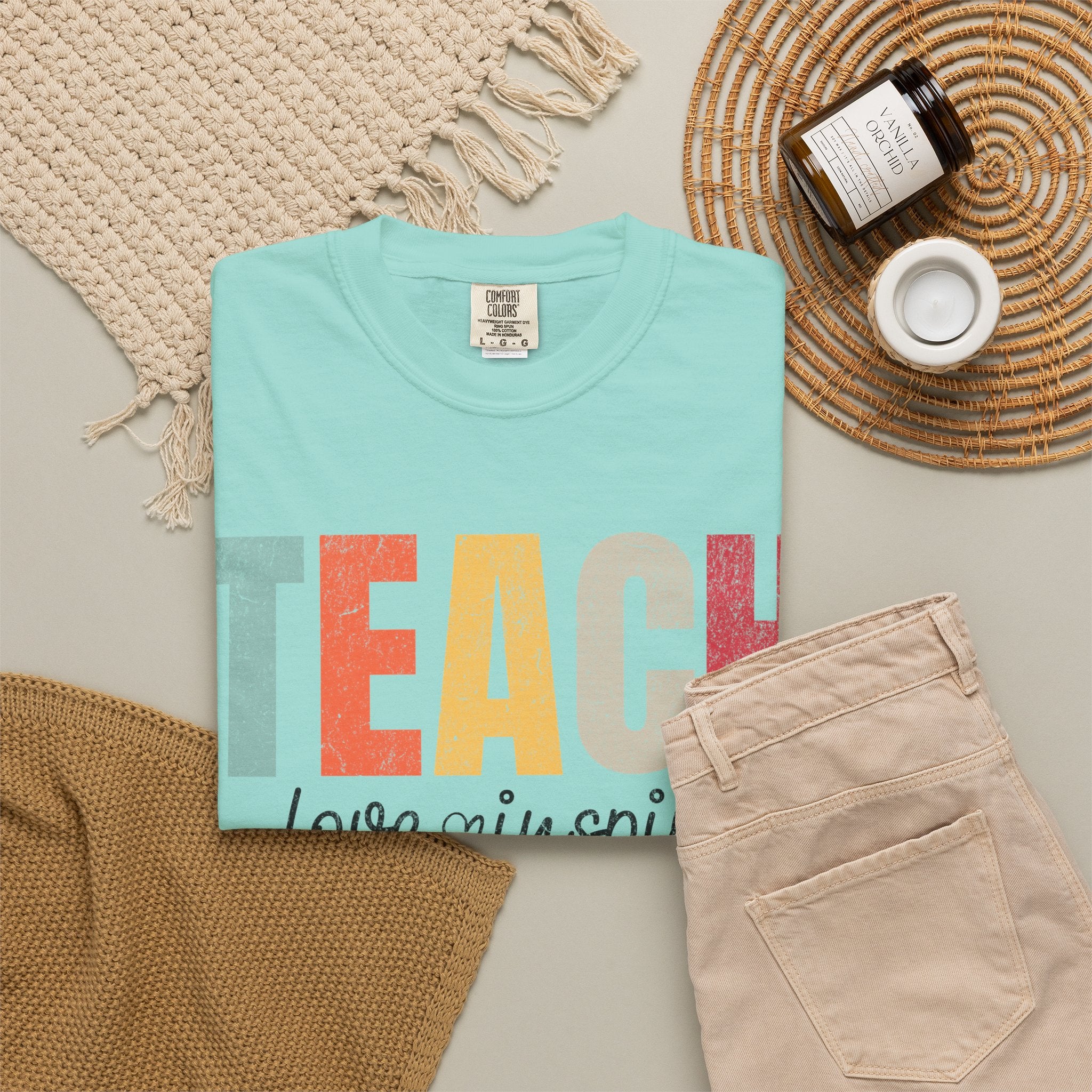 Teach Love Inspire T-Shirt — Colorful Teacher Appreciation Tee