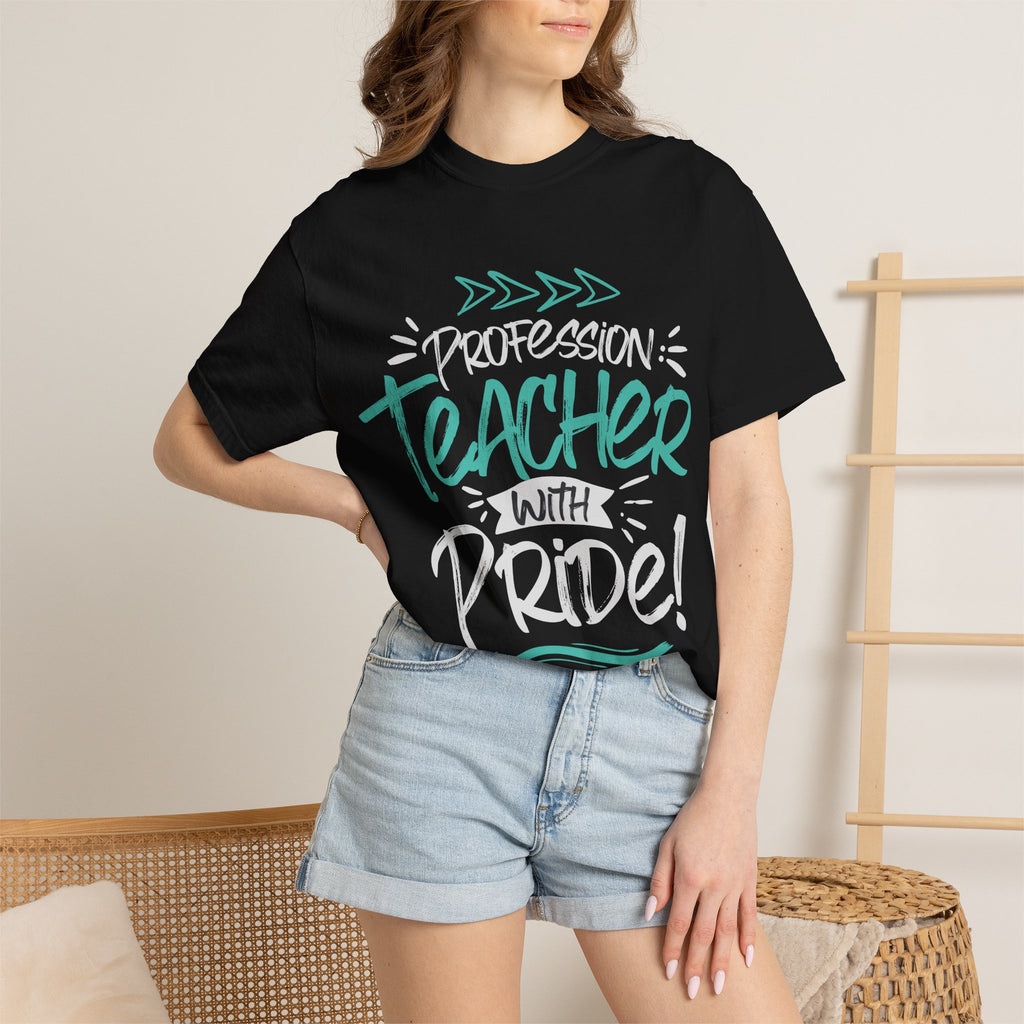 Teacher With Pride T-Shirt — Profession Teacher Graphic Tee