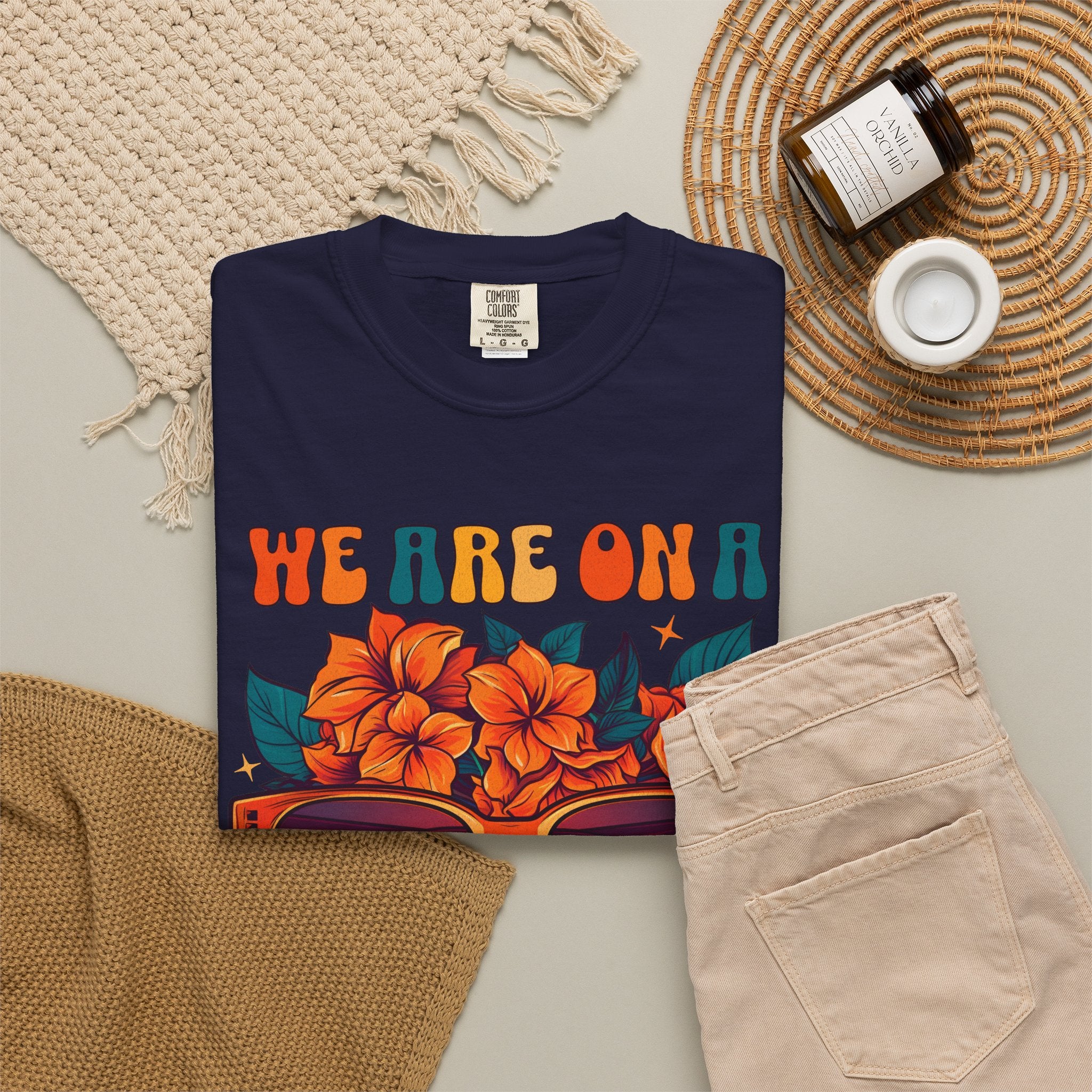 Break Summer T-Shirt — 'We Are On A Break' Sunglasses Floral Vacation Tee