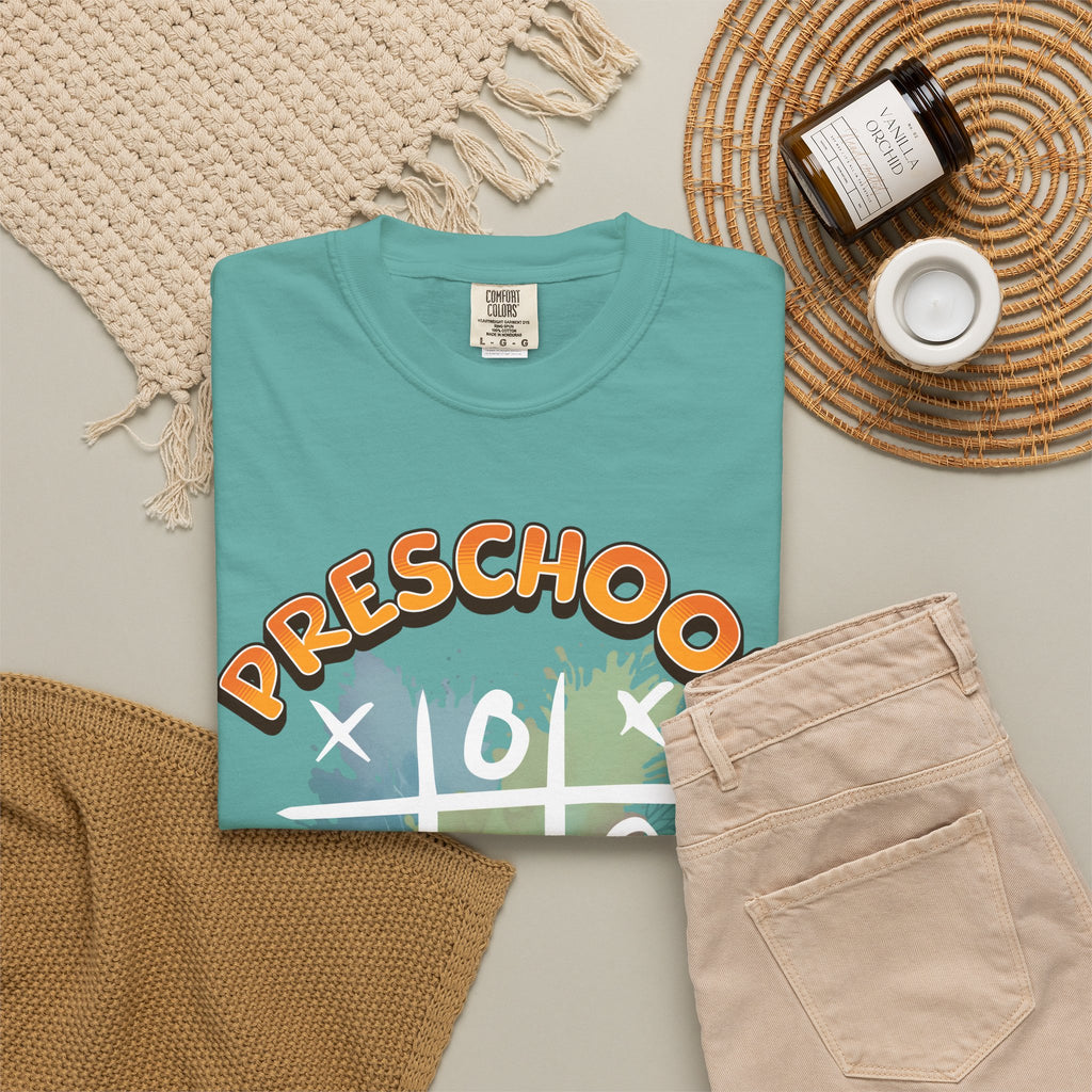 Preschool Teacher Tic-Tac-Toe T-Shirt — Cute Teacher Gift for Kindergarten & Early Childhood