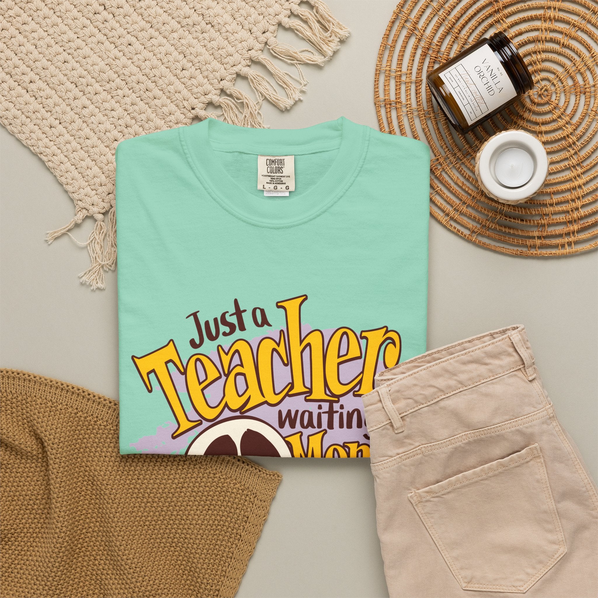 Teacher Skeleton T‑Shirt – "Just a Teacher Waiting for Money" Funny #teacherlife Tee