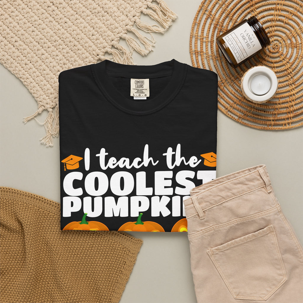 Teacher Halloween T-Shirt — "I Teach the Coolest Pumpkins in the Patch"