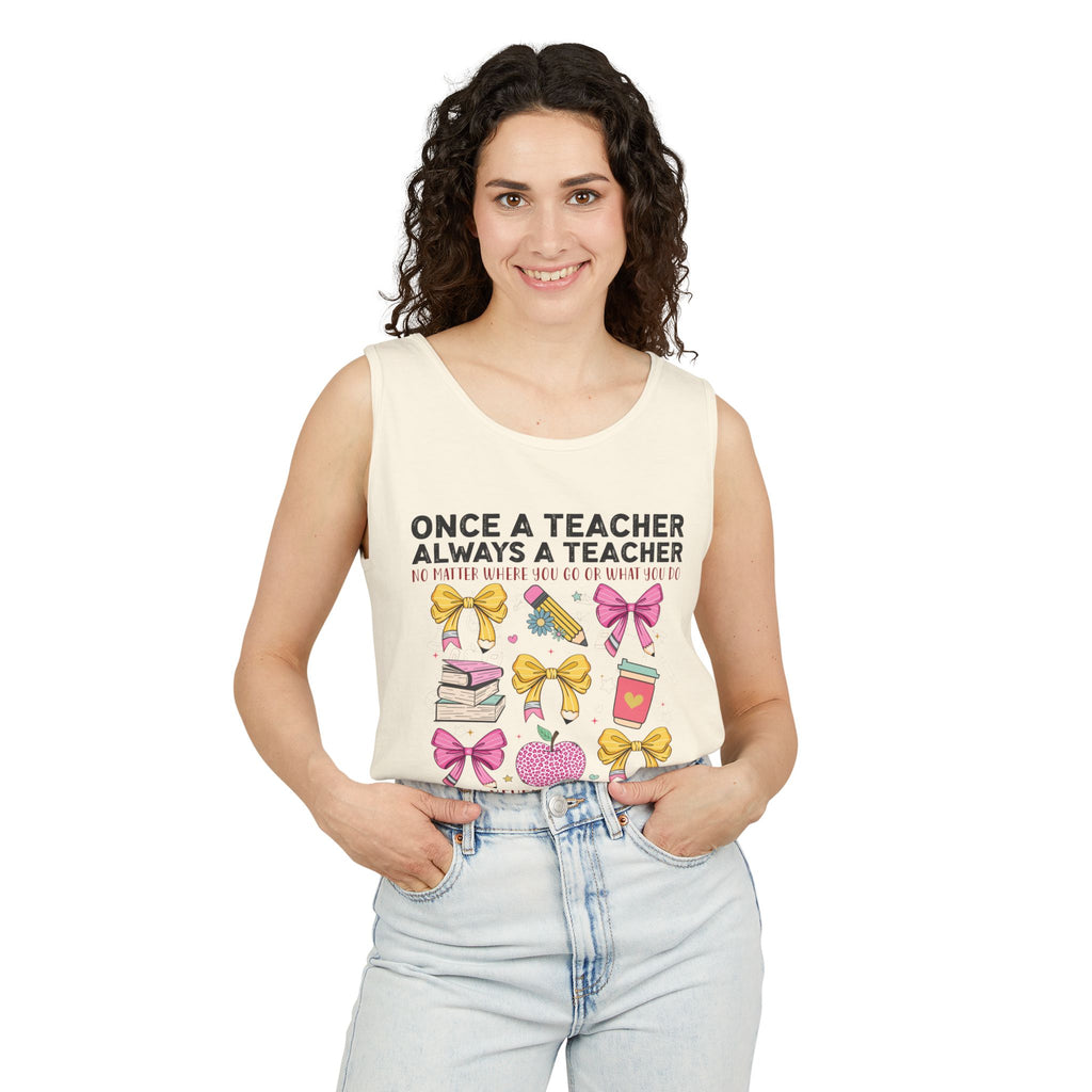 Teacher Premium Tank Top — "Once a Teacher Always a Teacher" Cute Gifts