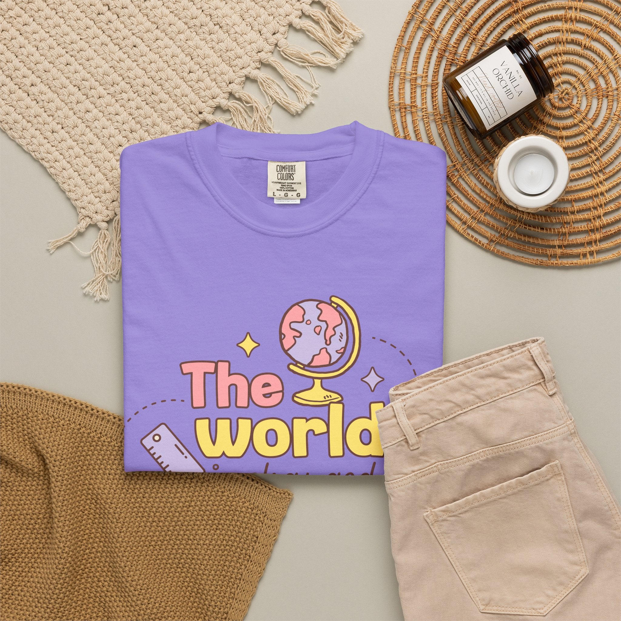 Educational Quote T-Shirt — "The World Is Changed by the Lessons We Learn"