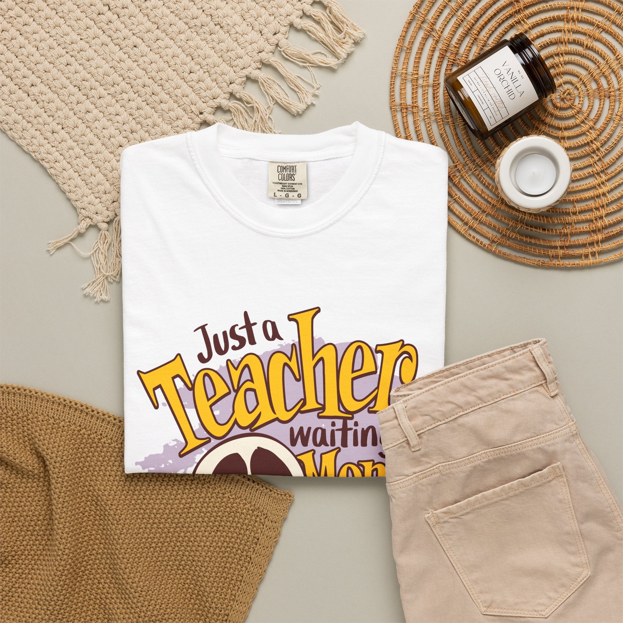 Teacher Skeleton T‑Shirt – "Just a Teacher Waiting for Money" Funny #teacherlife Tee